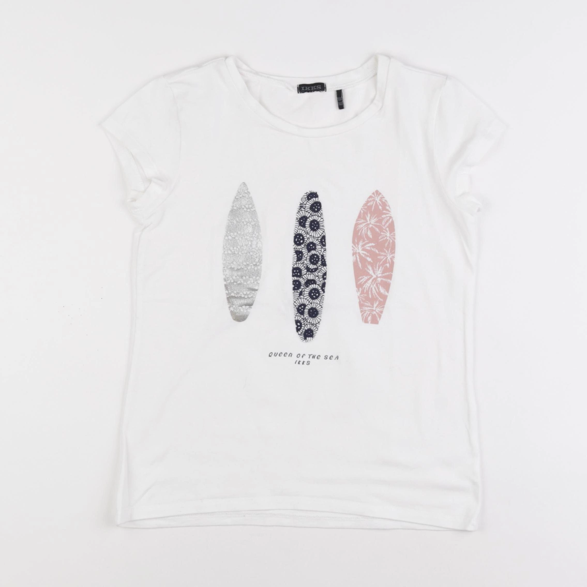 IKKS - tee-shirt blanc - 10 ans
