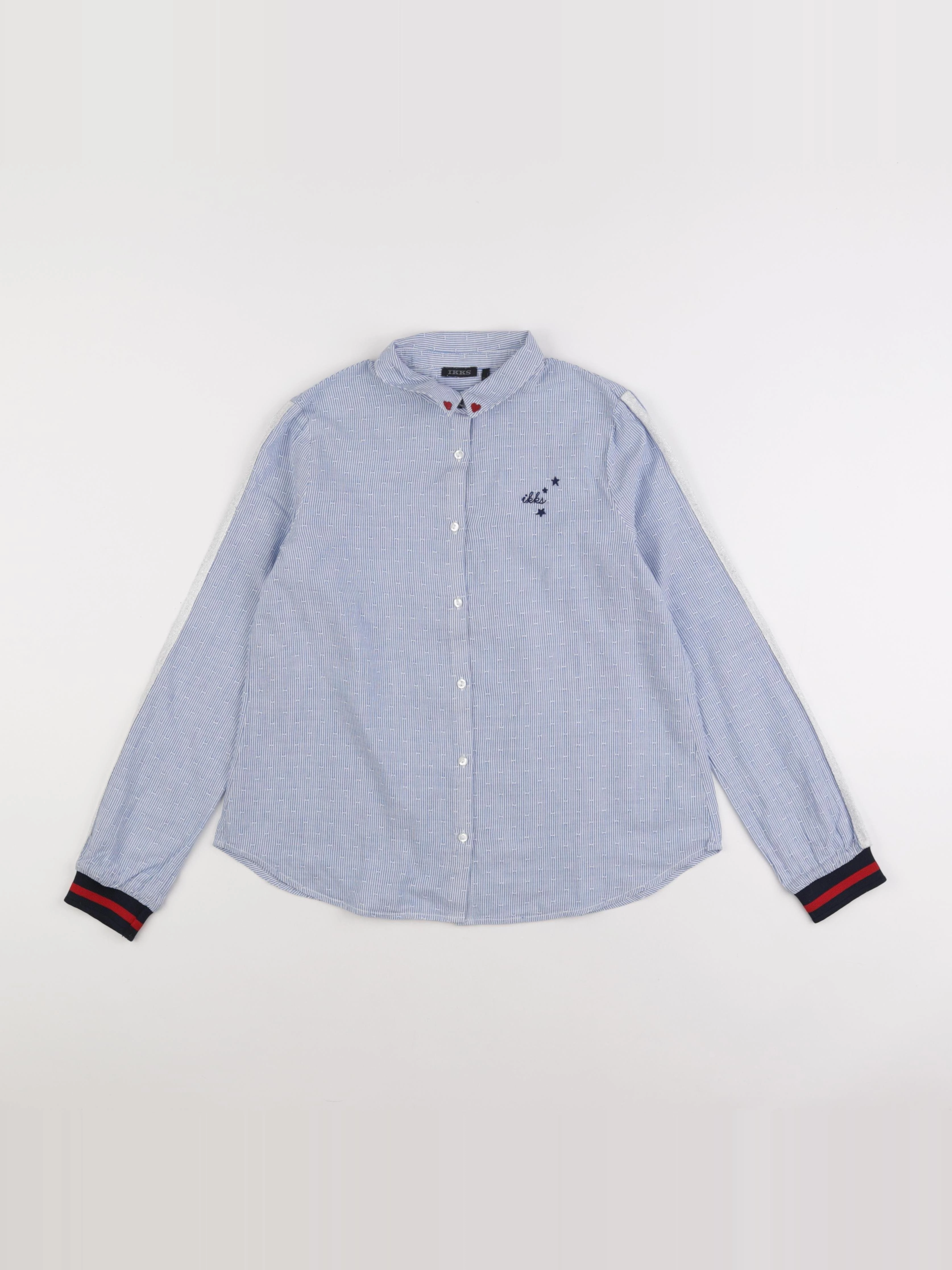 IKKS - chemise imprimé au dos blanc, bleu - 10/11 ans