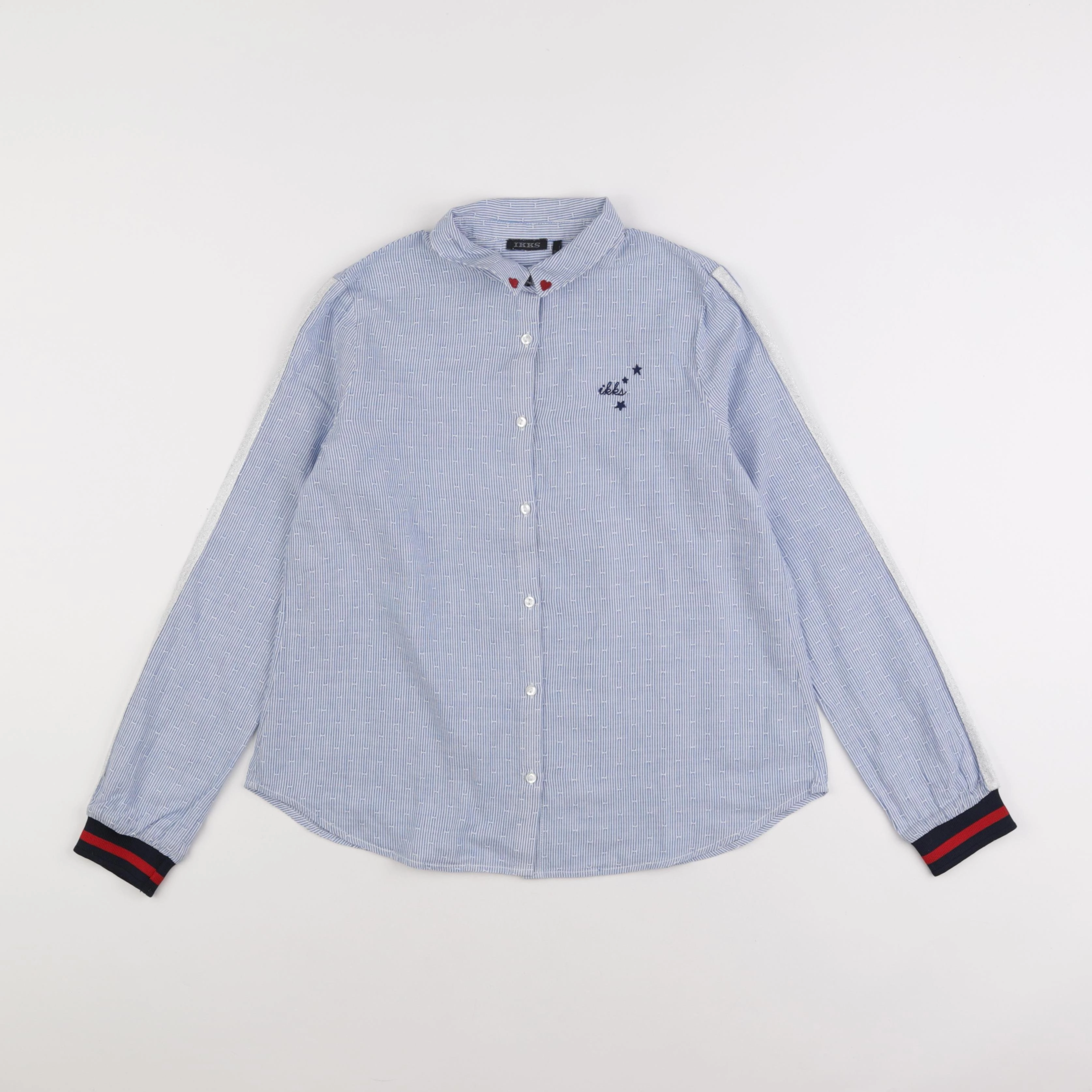 IKKS - chemise imprimé au dos blanc, bleu - 10/11 ans