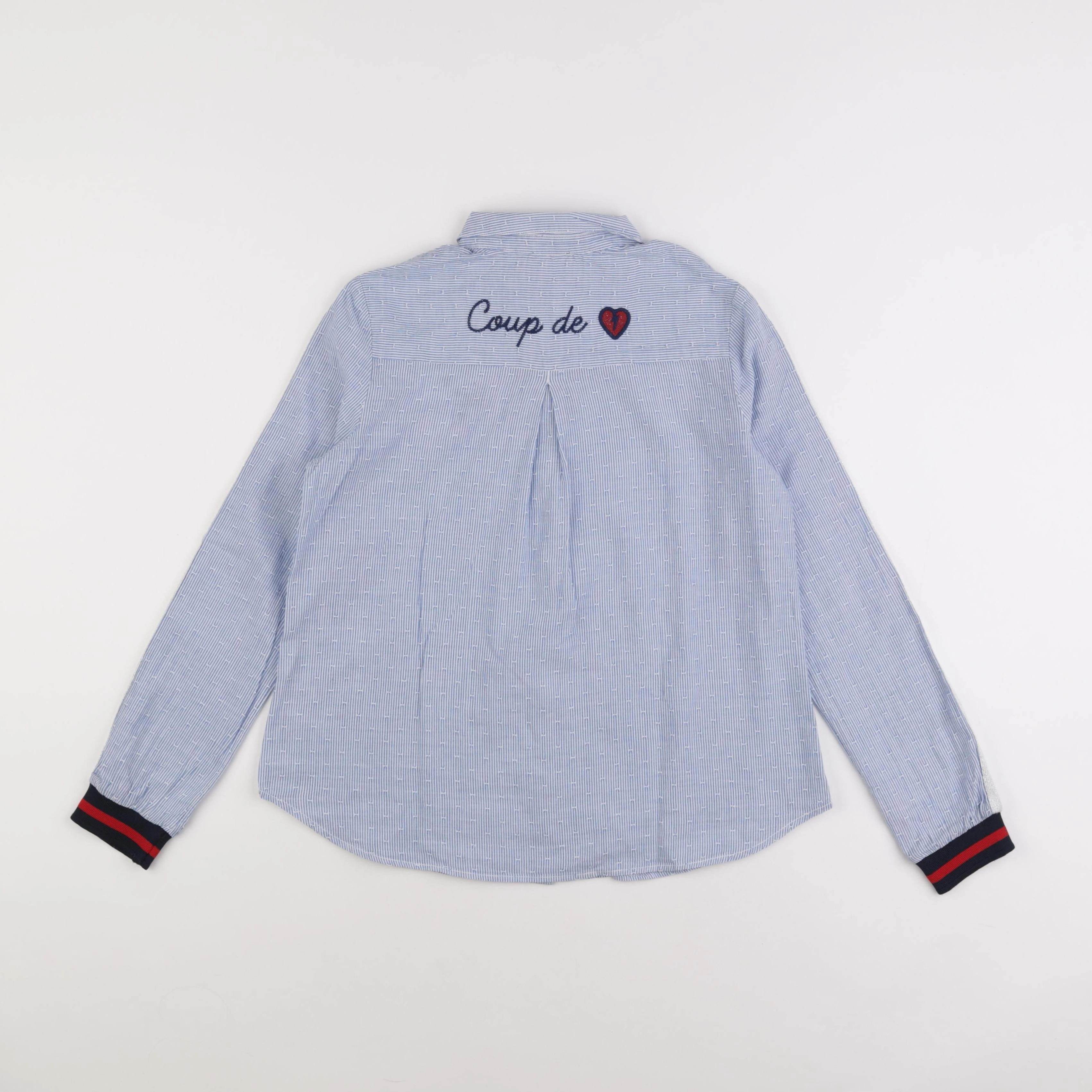 IKKS - chemise imprimé au dos blanc, bleu - 10/11 ans