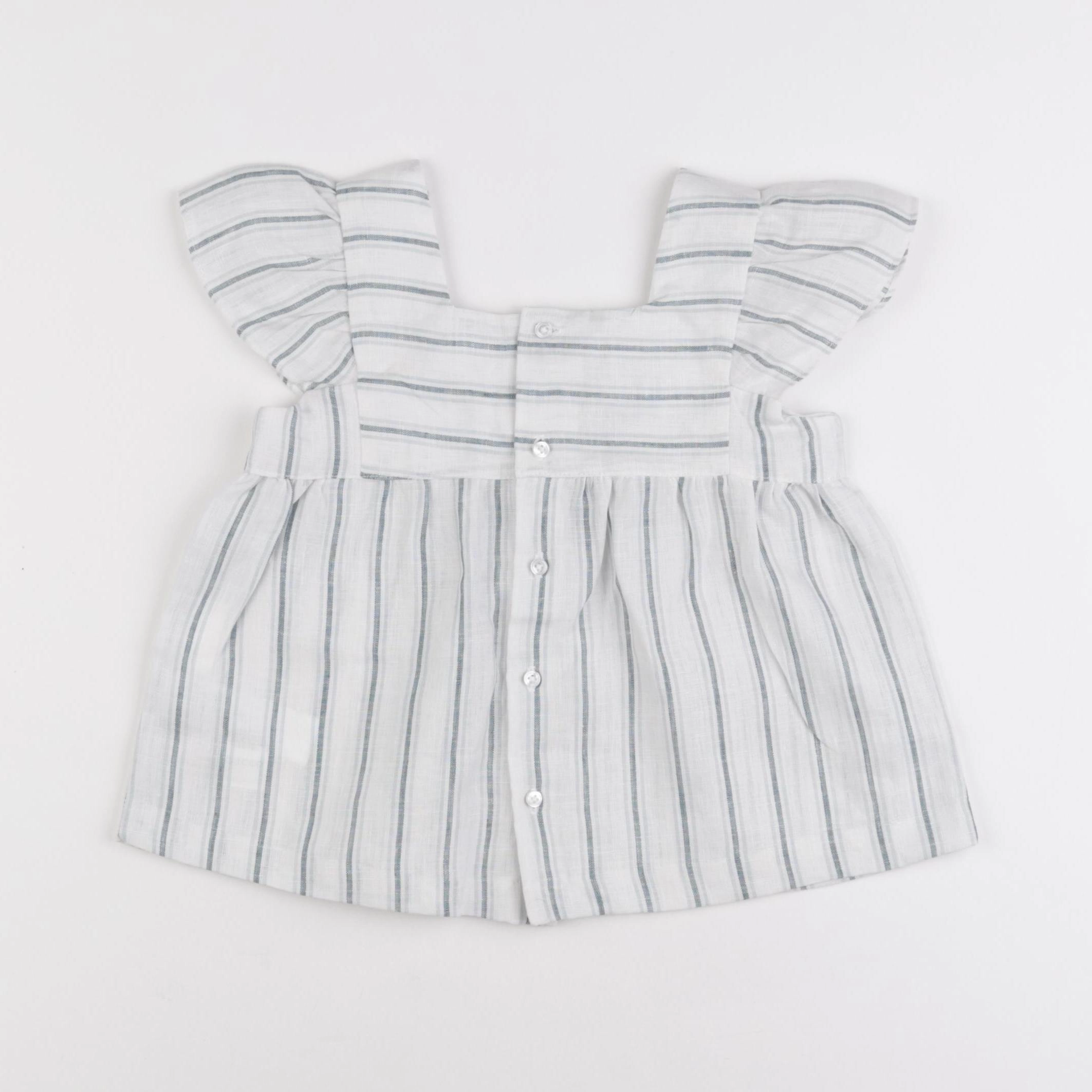 Gocco - blouse blanc, bleu - 4/5 ans