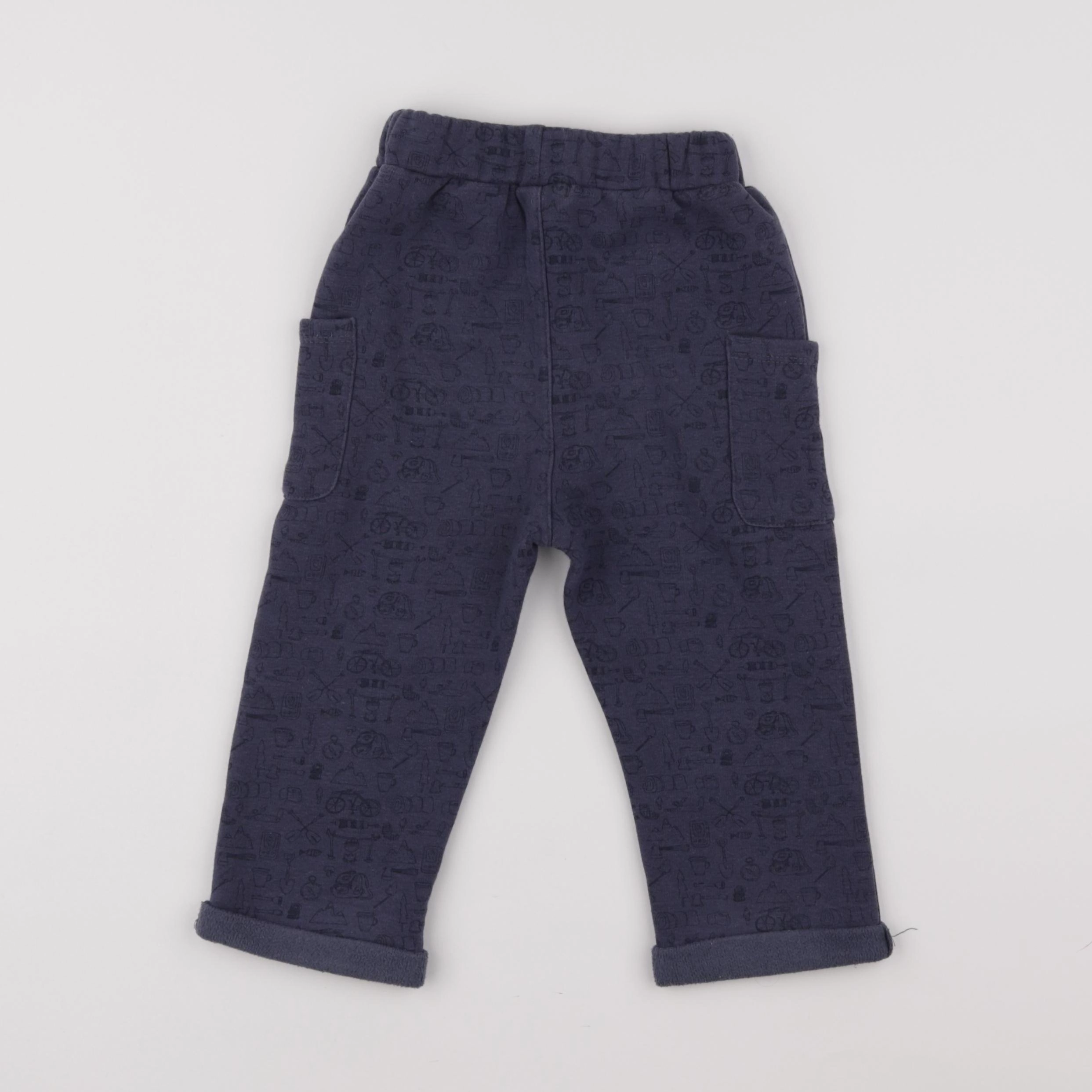 Vertbaudet - jogging doublé bleu - 2 ans