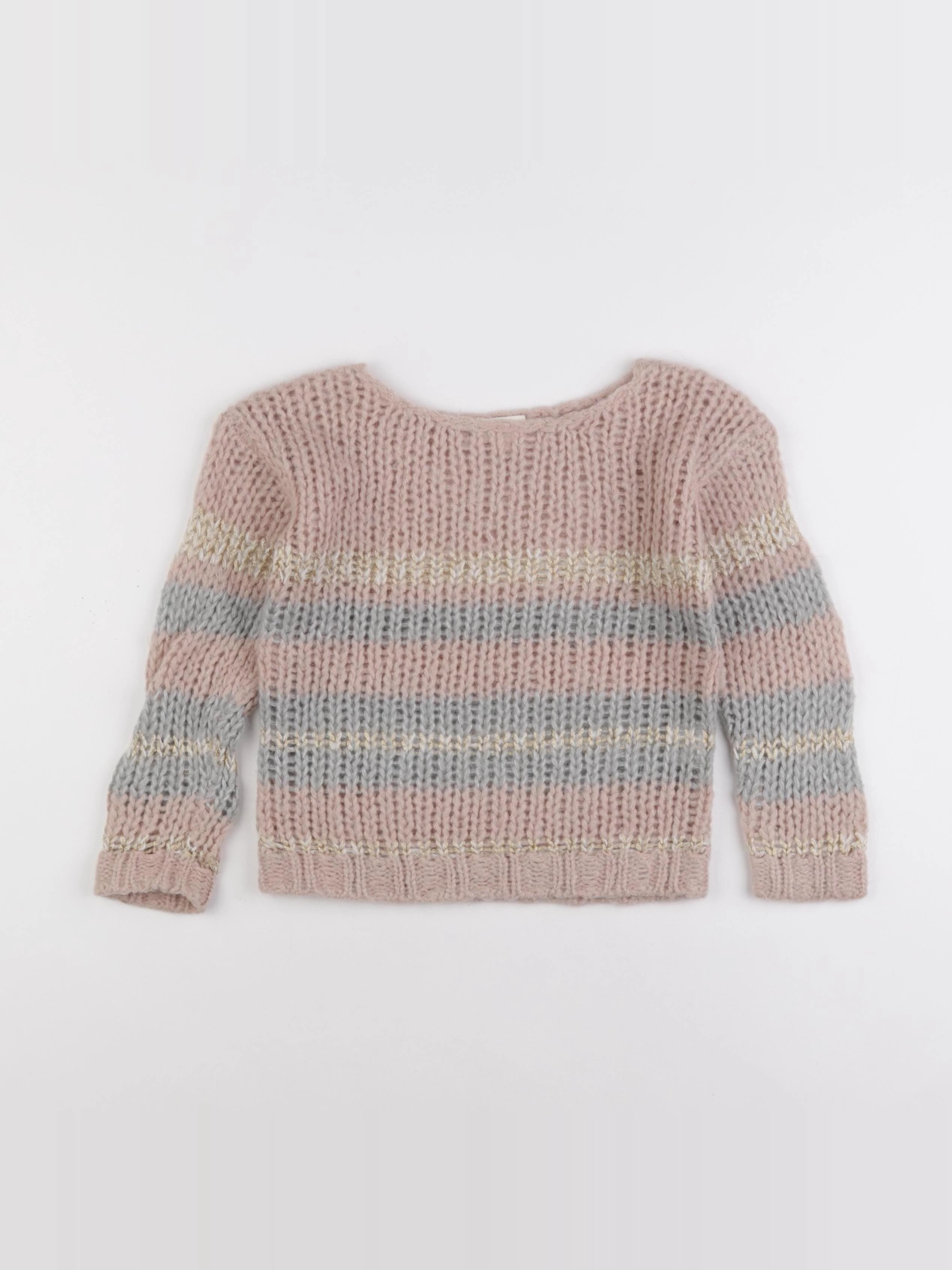 Louis Louise - pull rose, or - 6 ans