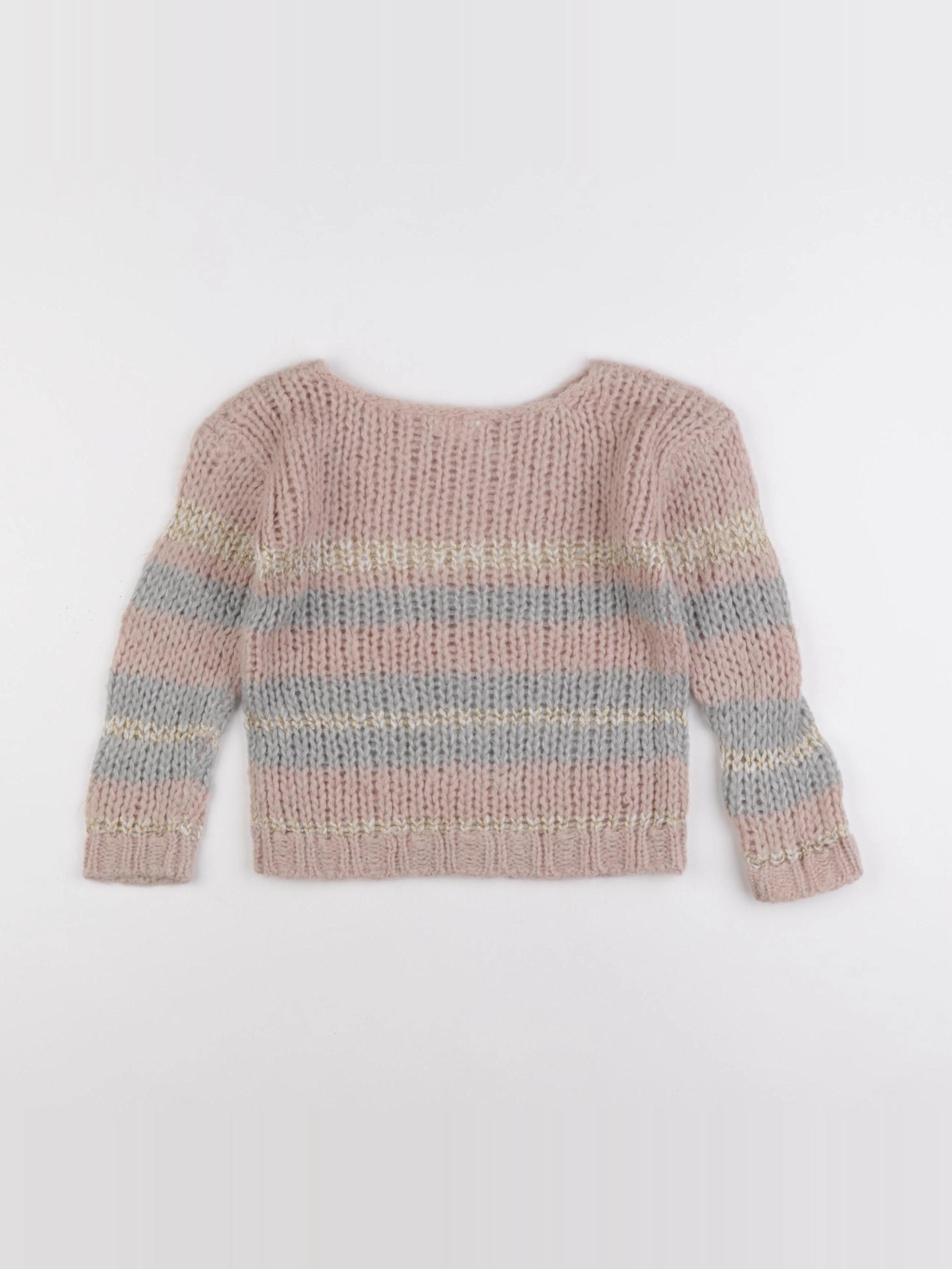 Louis Louise - pull rose, or - 6 ans