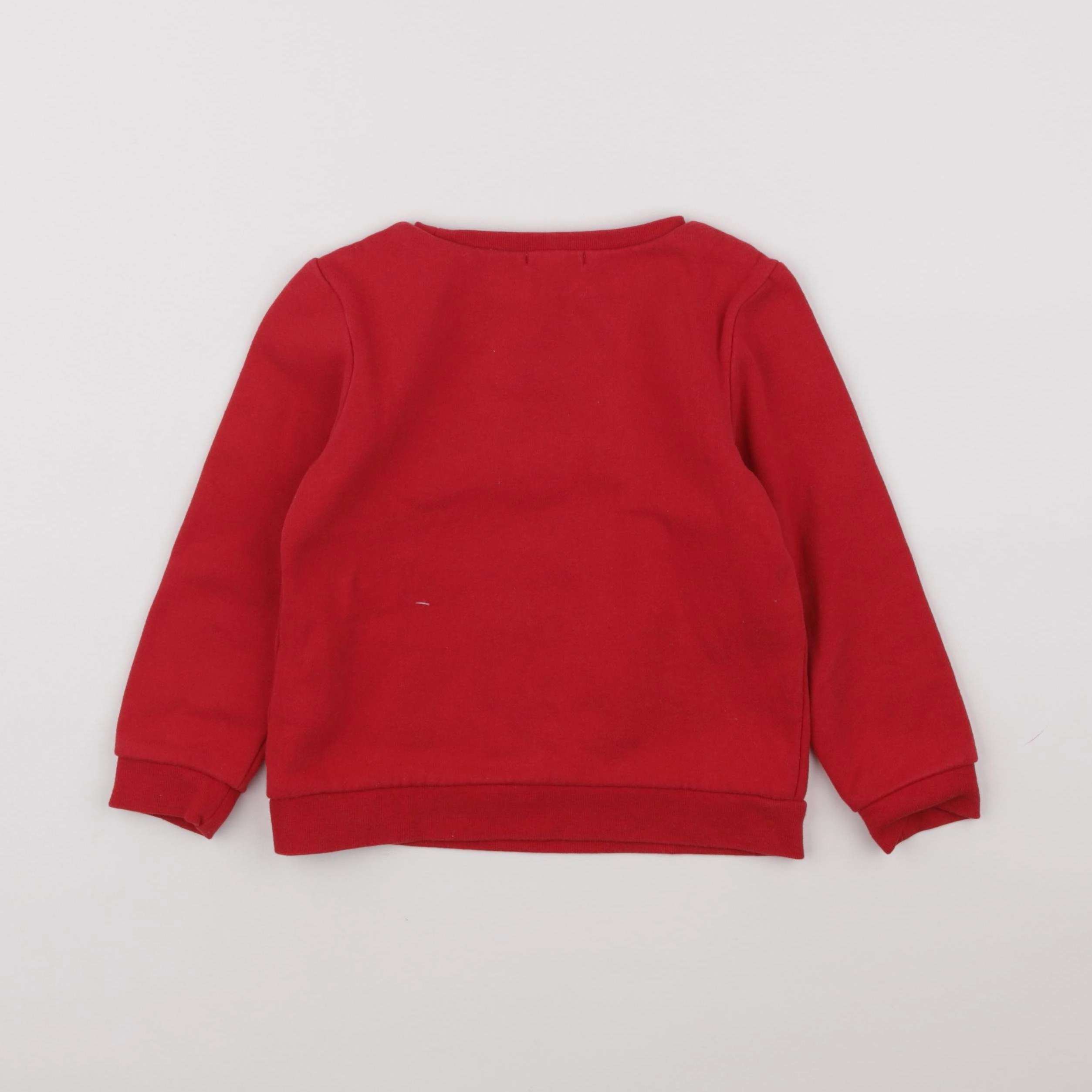 Vertbaudet - sweat rouge, or - 5 ans