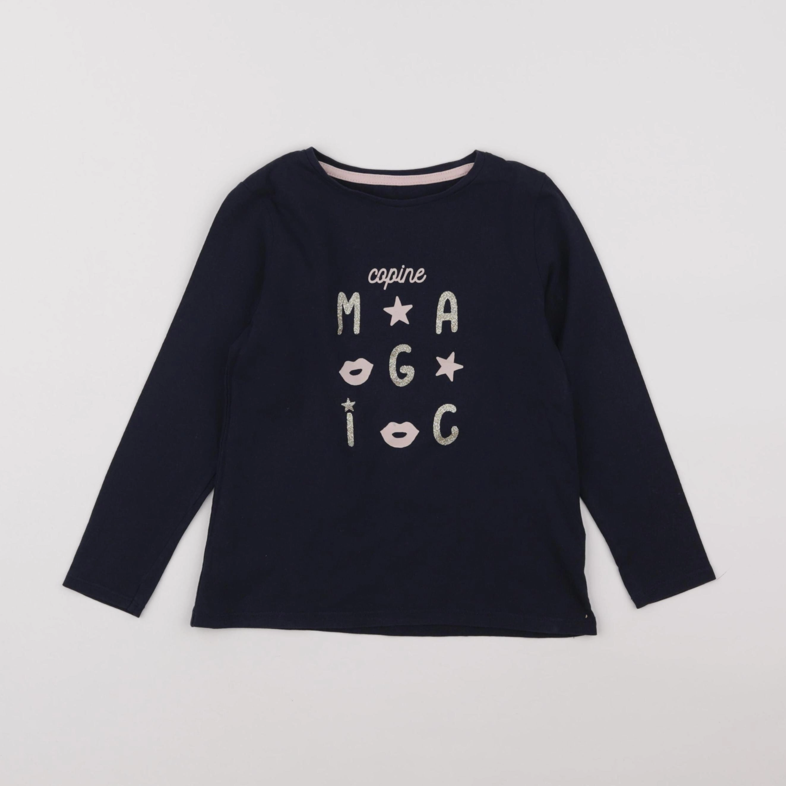 Vertbaudet - tee-shirt bleu, or - 6 ans