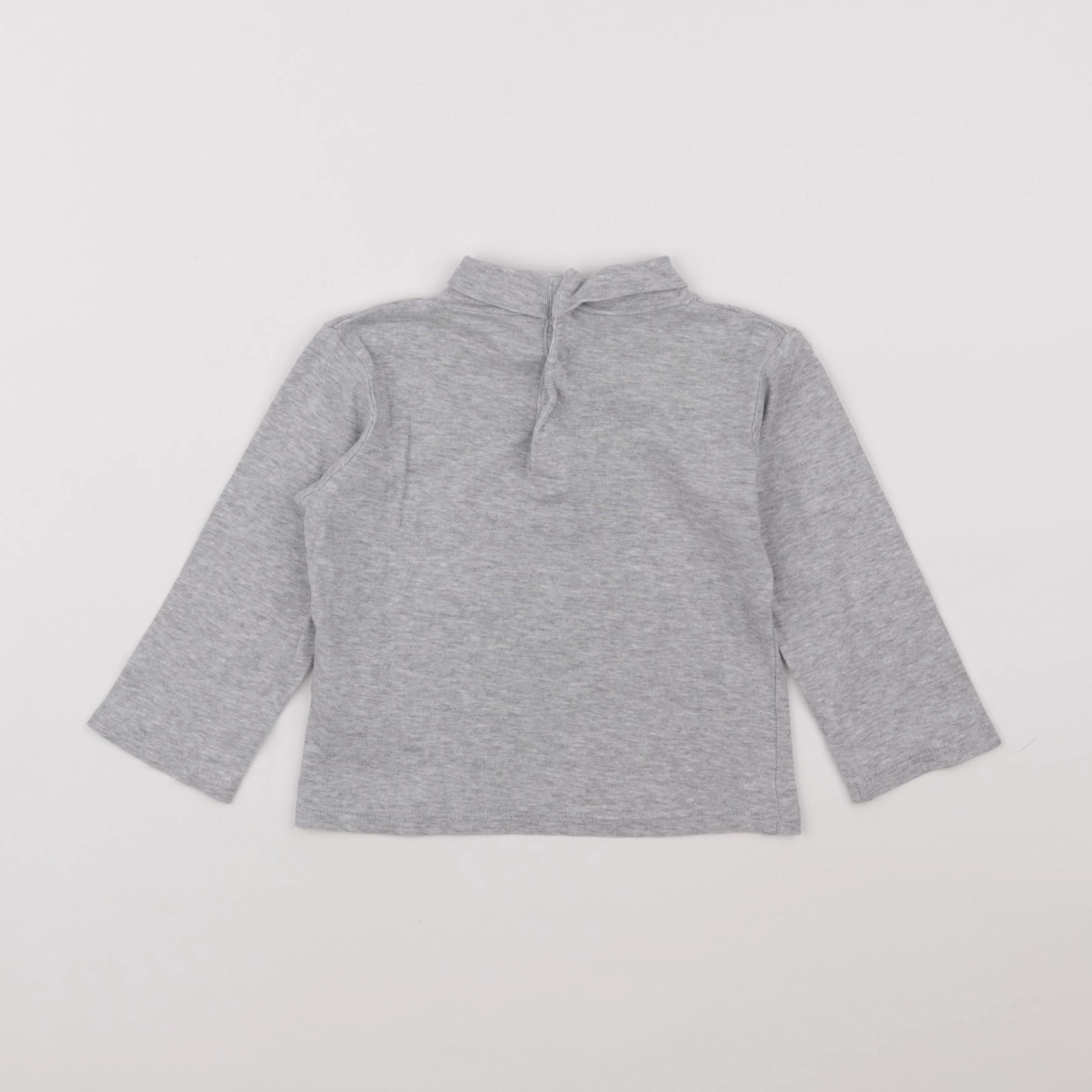 Vertbaudet - sous-pull gris - 2 ans