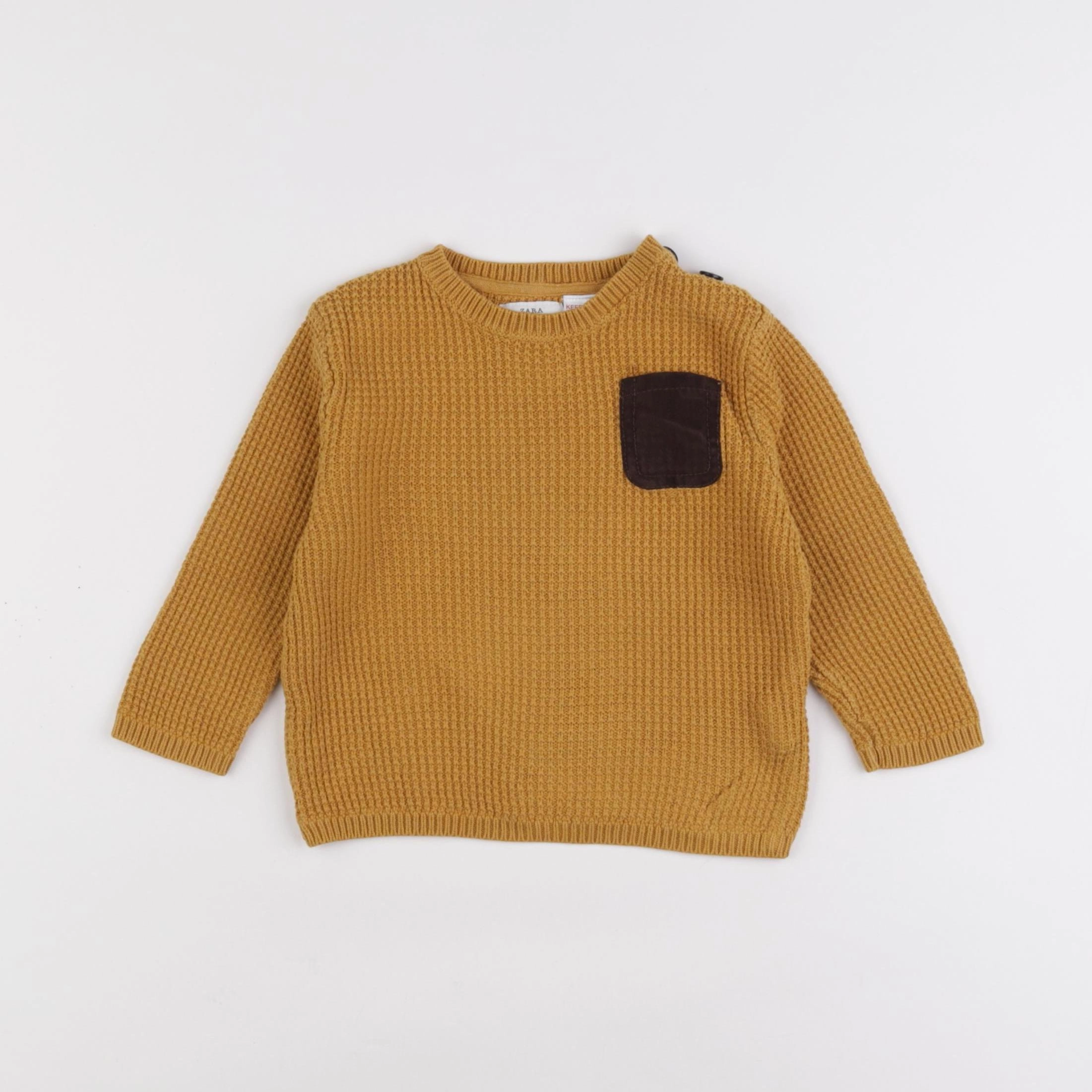 Zara - pull jaune - 12/18 mois