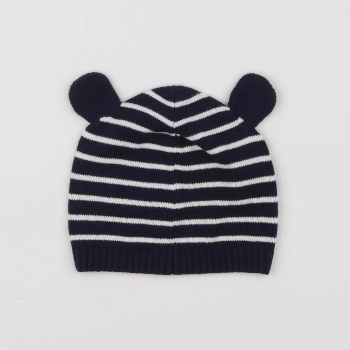 Petit Bateau - bonnet blanc, bleu - 6 mois
