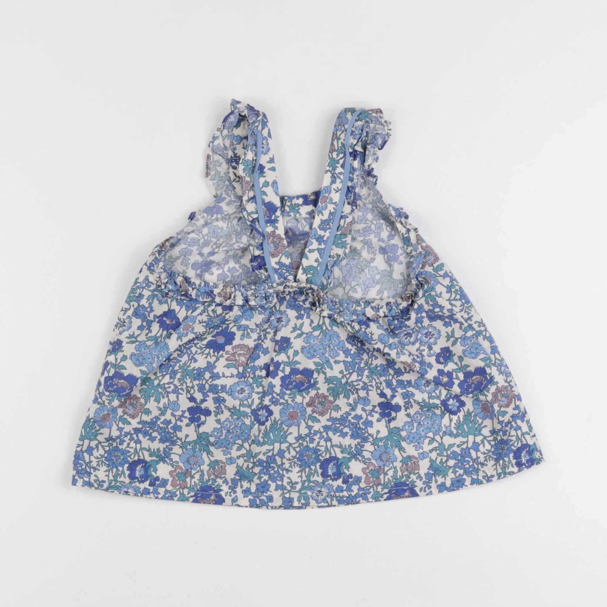 Cyrillus - blouse bleu, beige - 6 ans