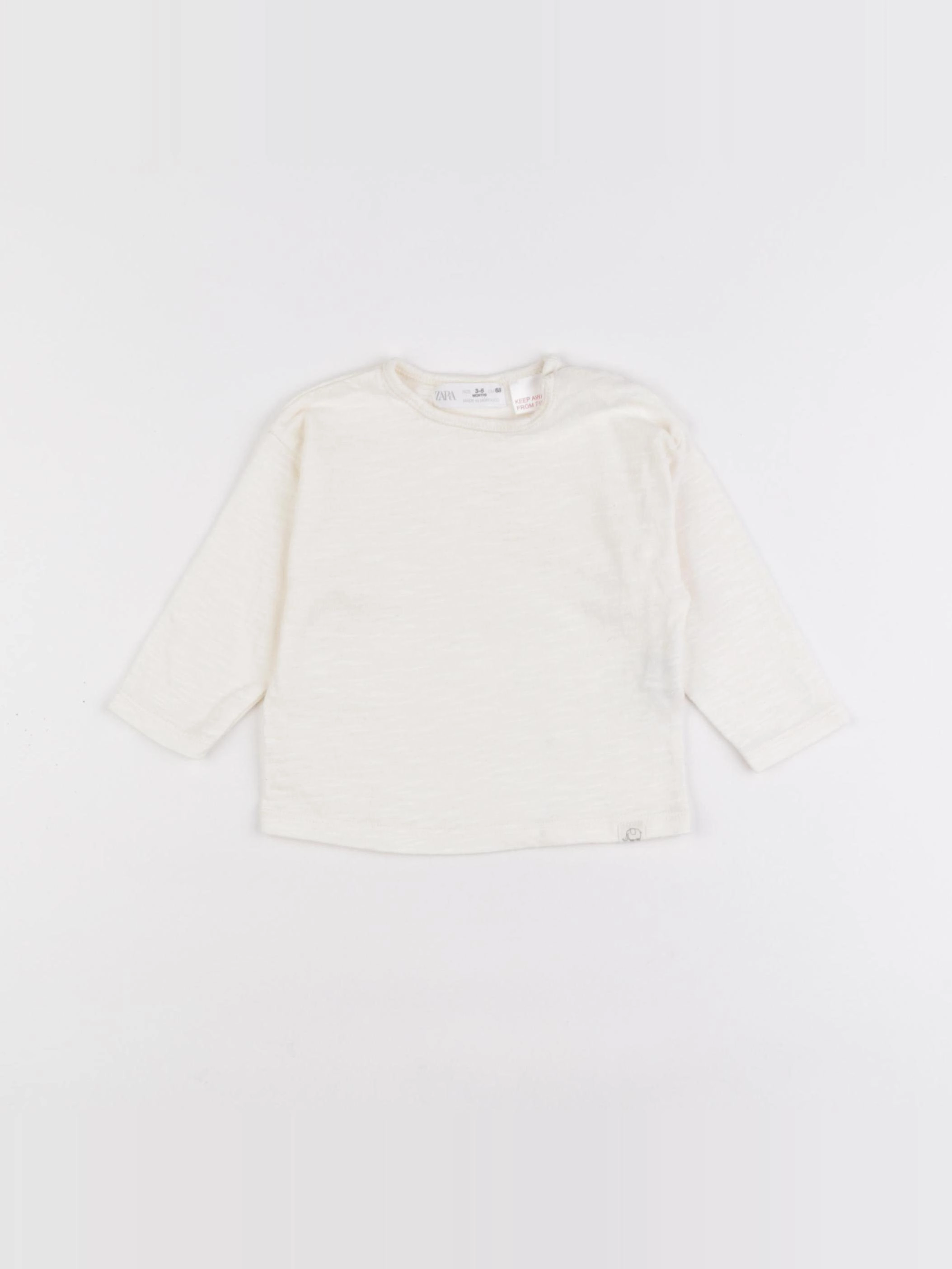Zara - tee-shirt beige - 3/6 mois