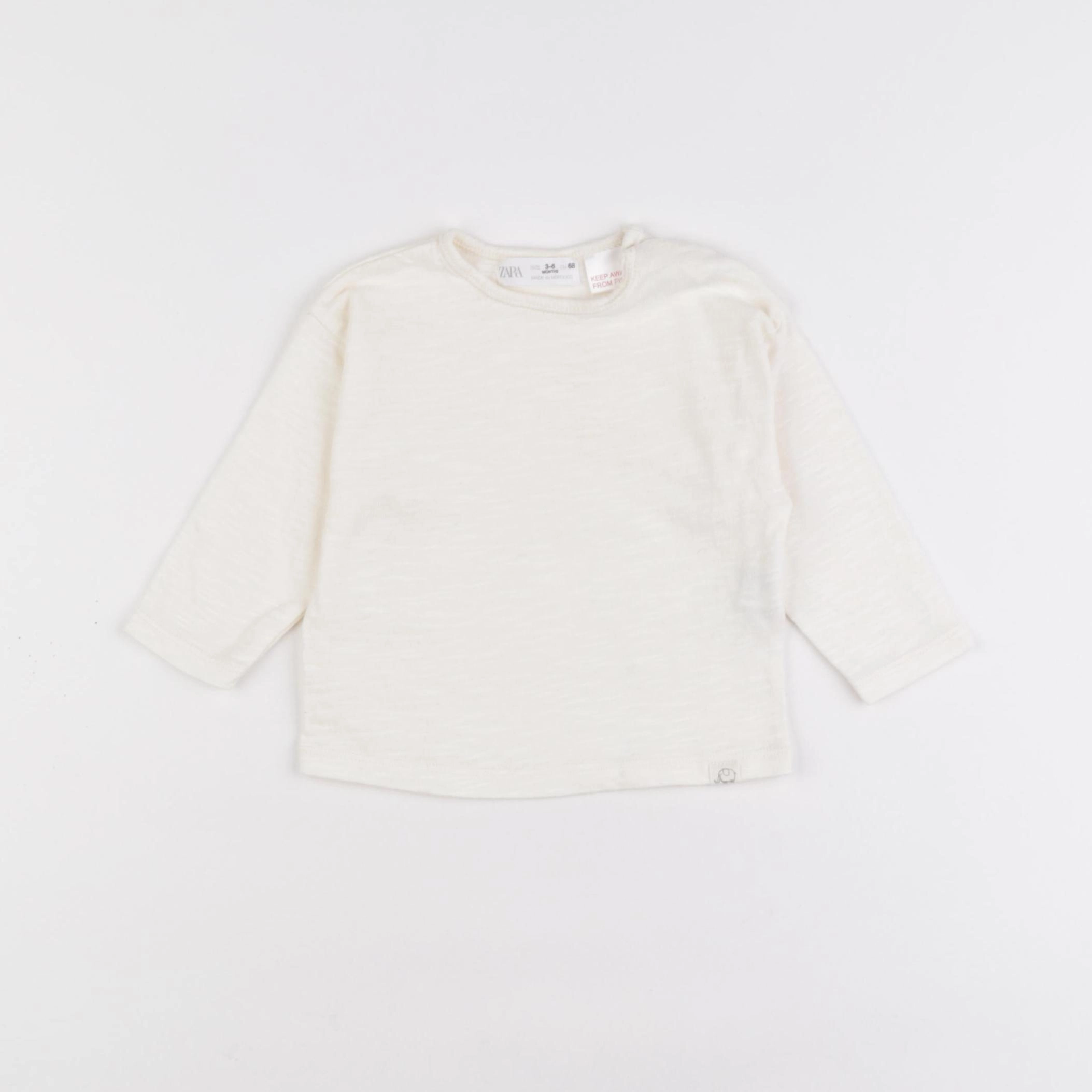 Zara - tee-shirt beige - 3/6 mois