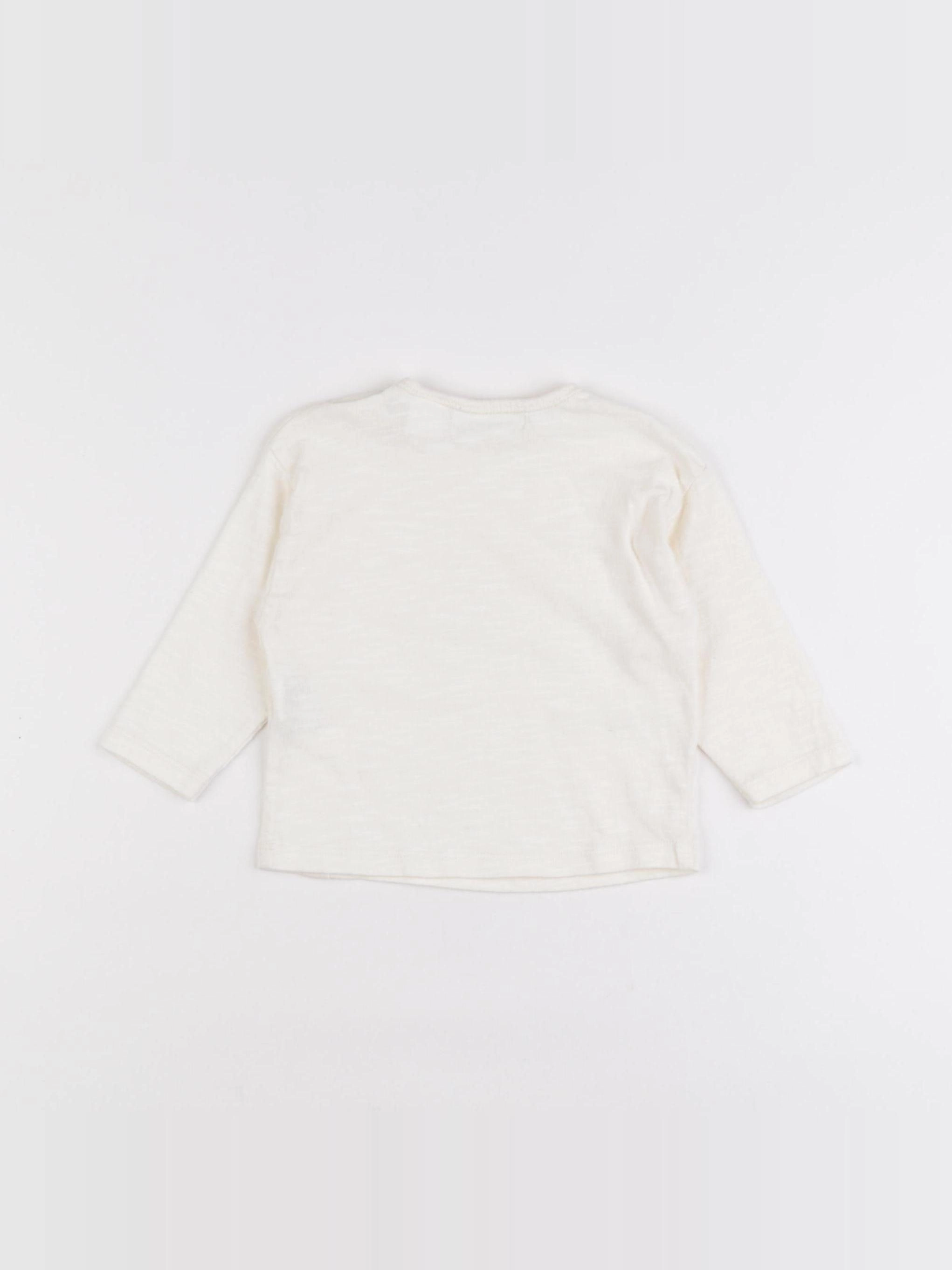 Zara - tee-shirt beige - 3/6 mois