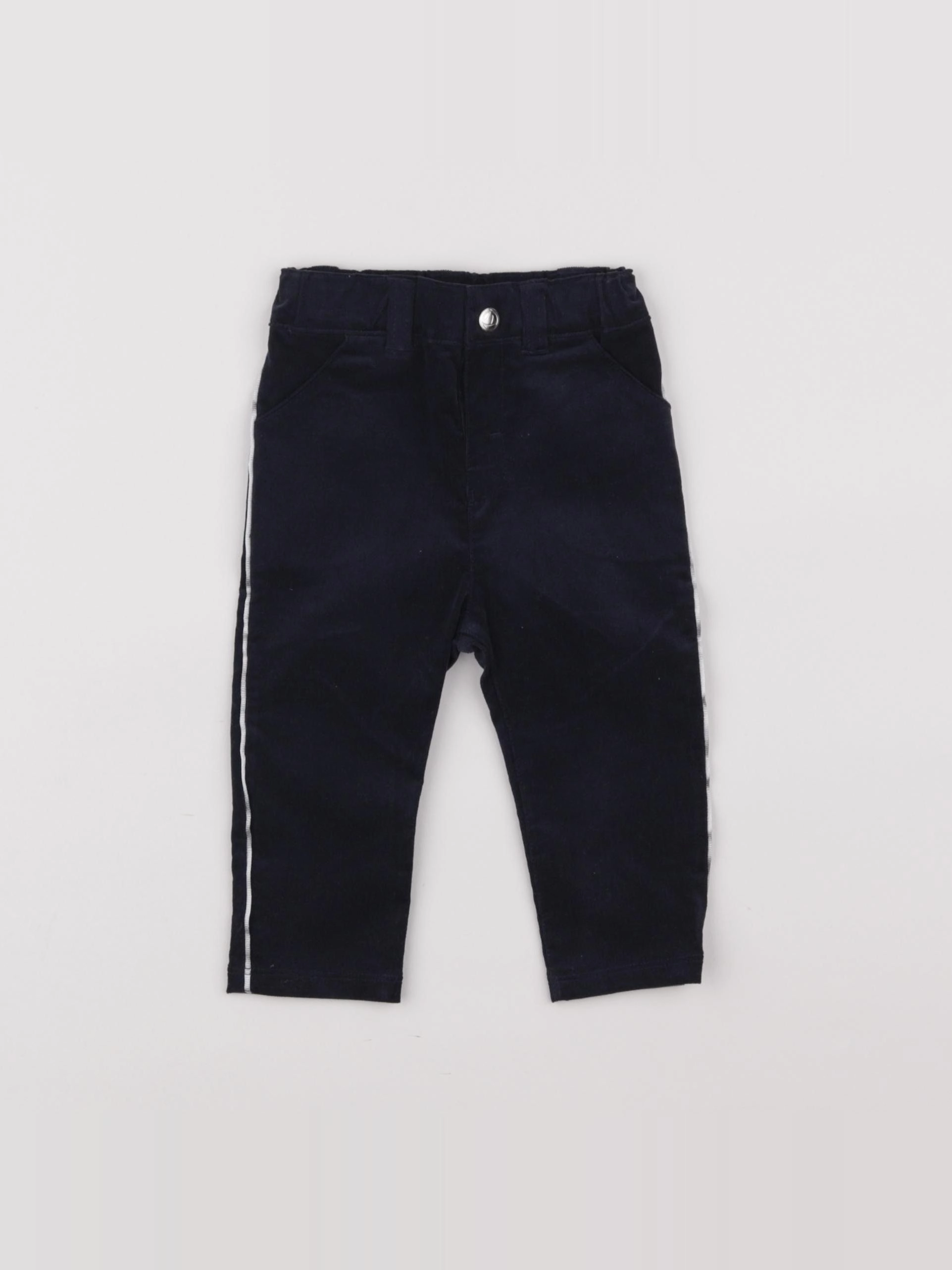Petit Bateau - pantalon bleu, argent - 6 mois