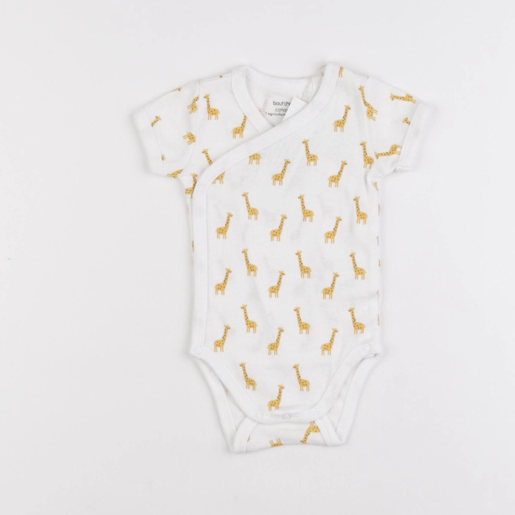 Boutchou - body blanc, jaune - 1 mois