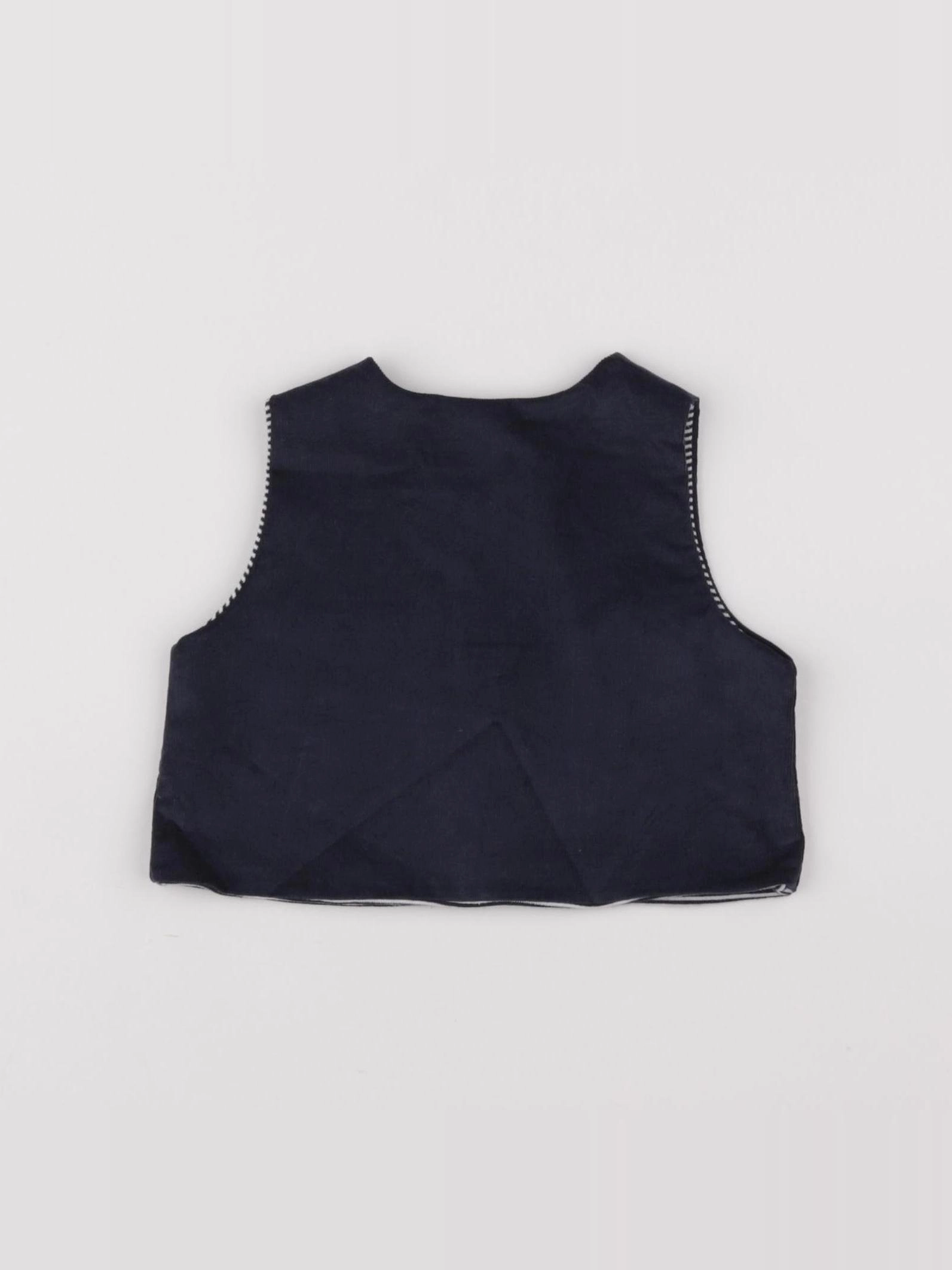 Petit Bateau - gilet bleu, argent - 6 mois