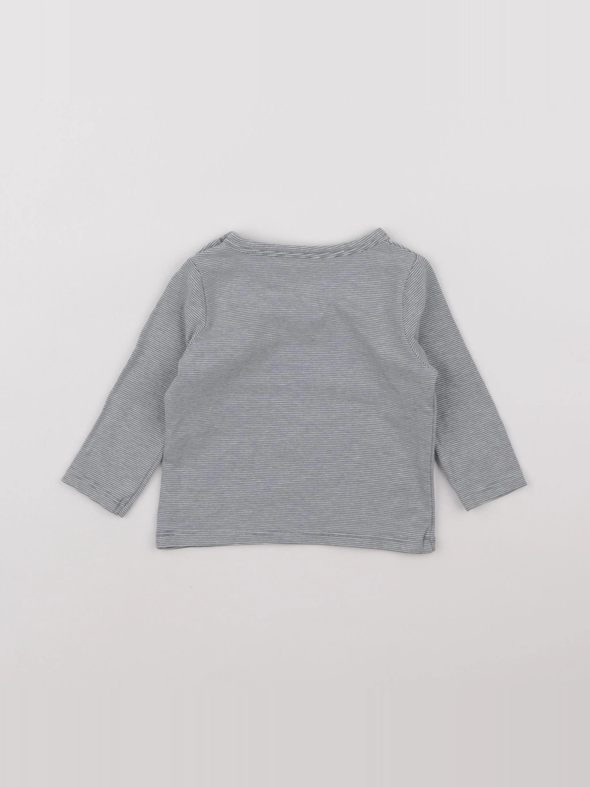 Vertbaudet - tee-shirt gris - 6 mois