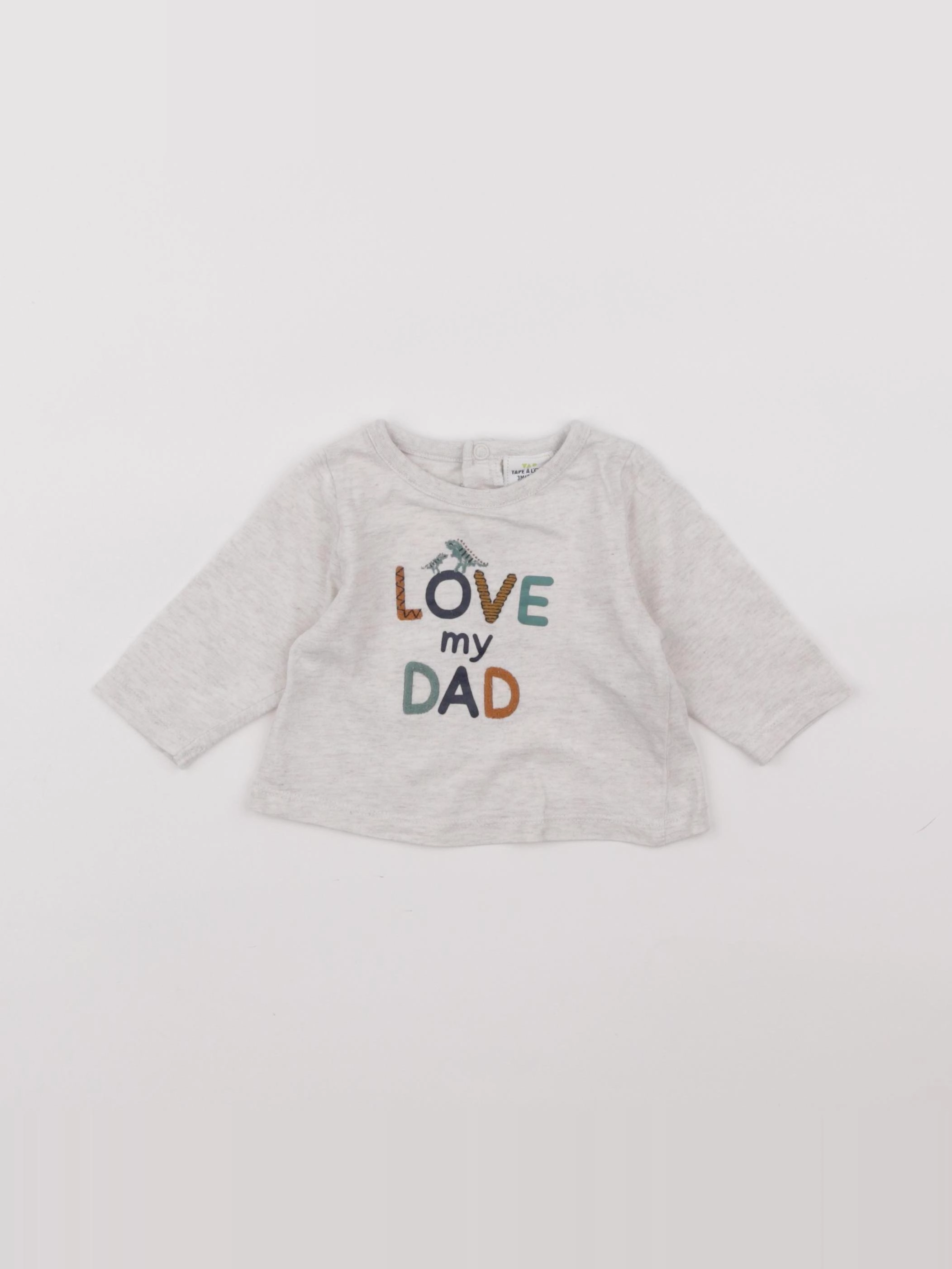 Tape à l'oeil - tee-shirt beige - 3 mois