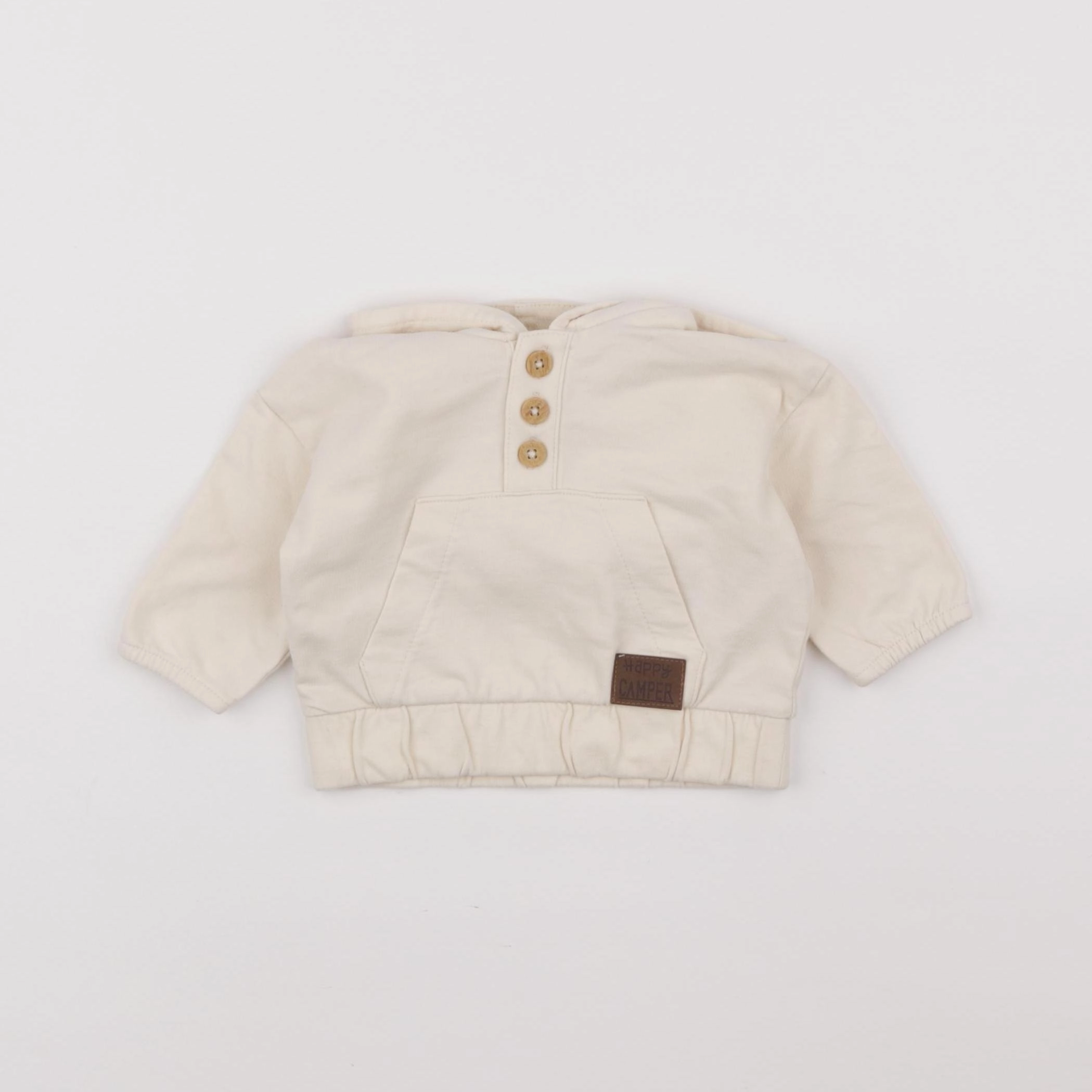 Vertbaudet - sweat beige - 3 mois