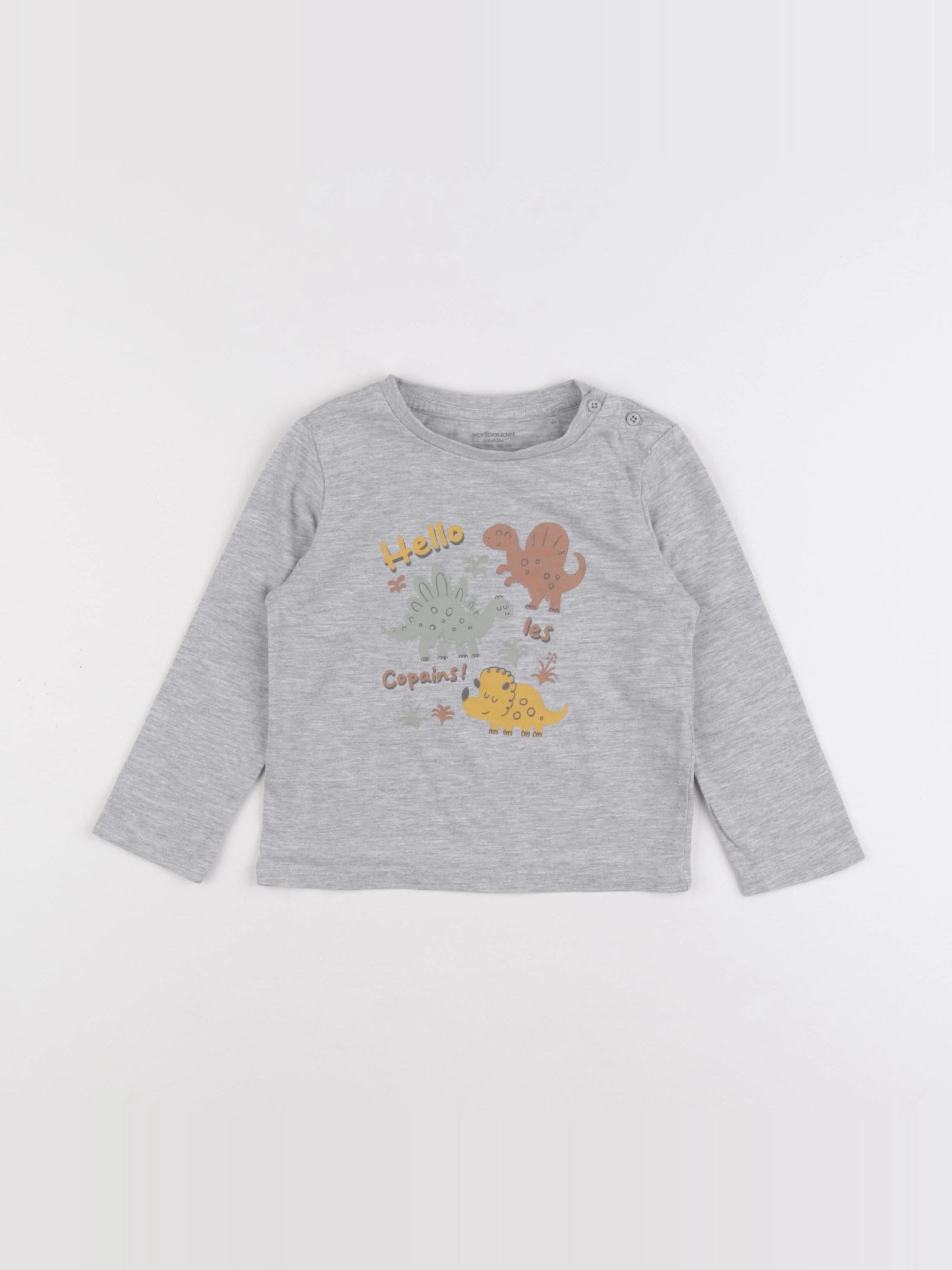 Vertbaudet - tee-shirt gris - 24 mois