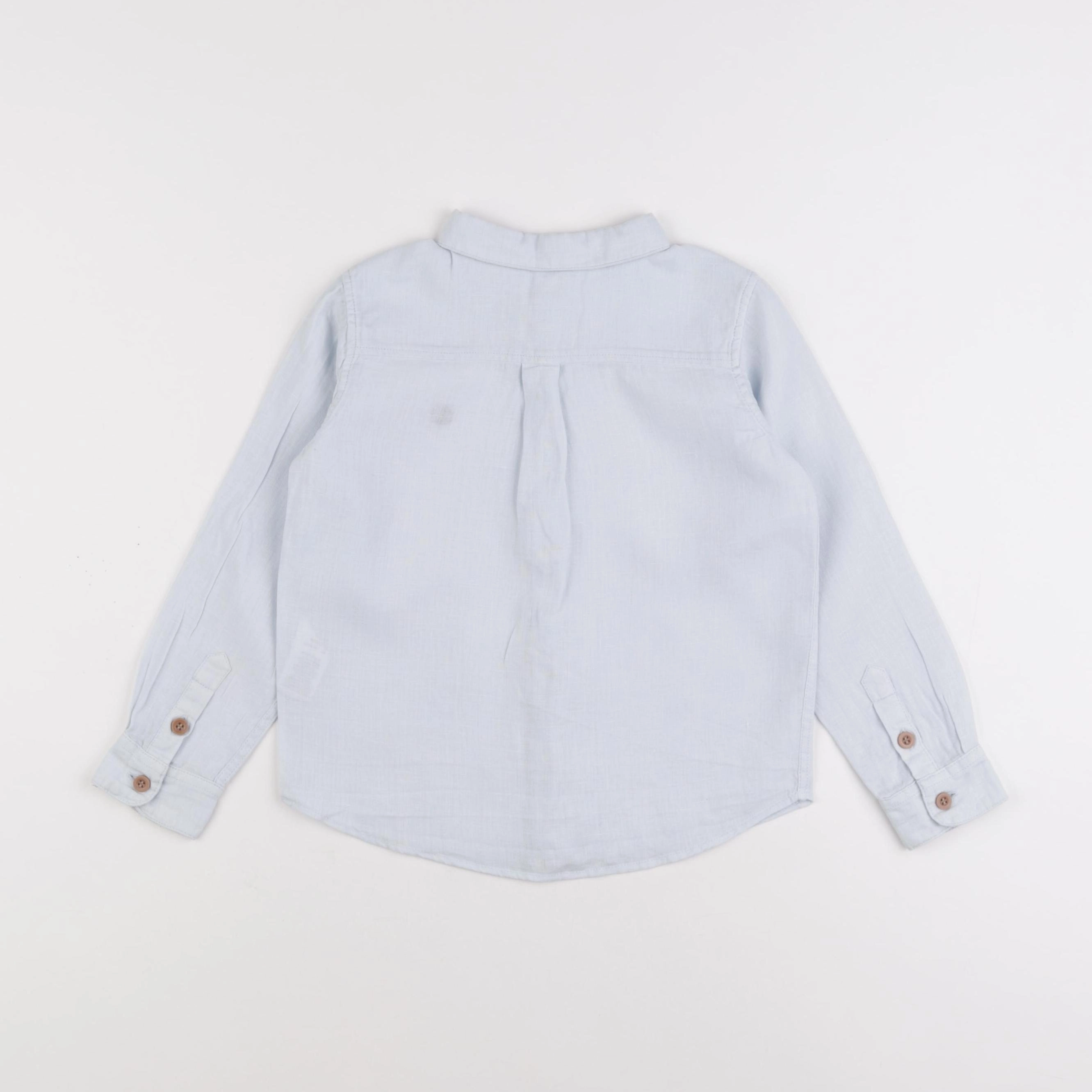 Petit Bateau - chemise bleu - 5 ans