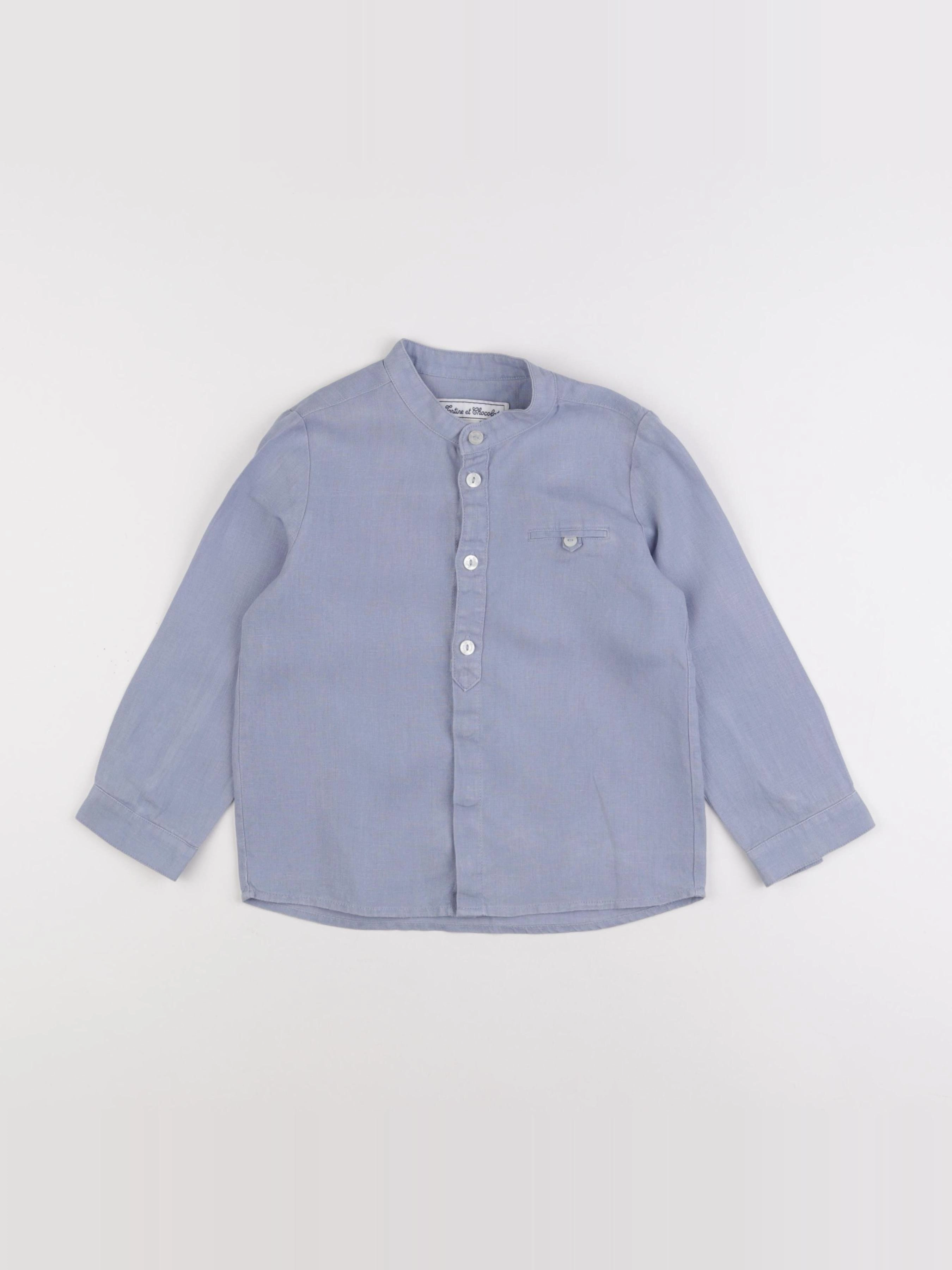 Tartine & Chocolat - chemise bleu - 5 ans