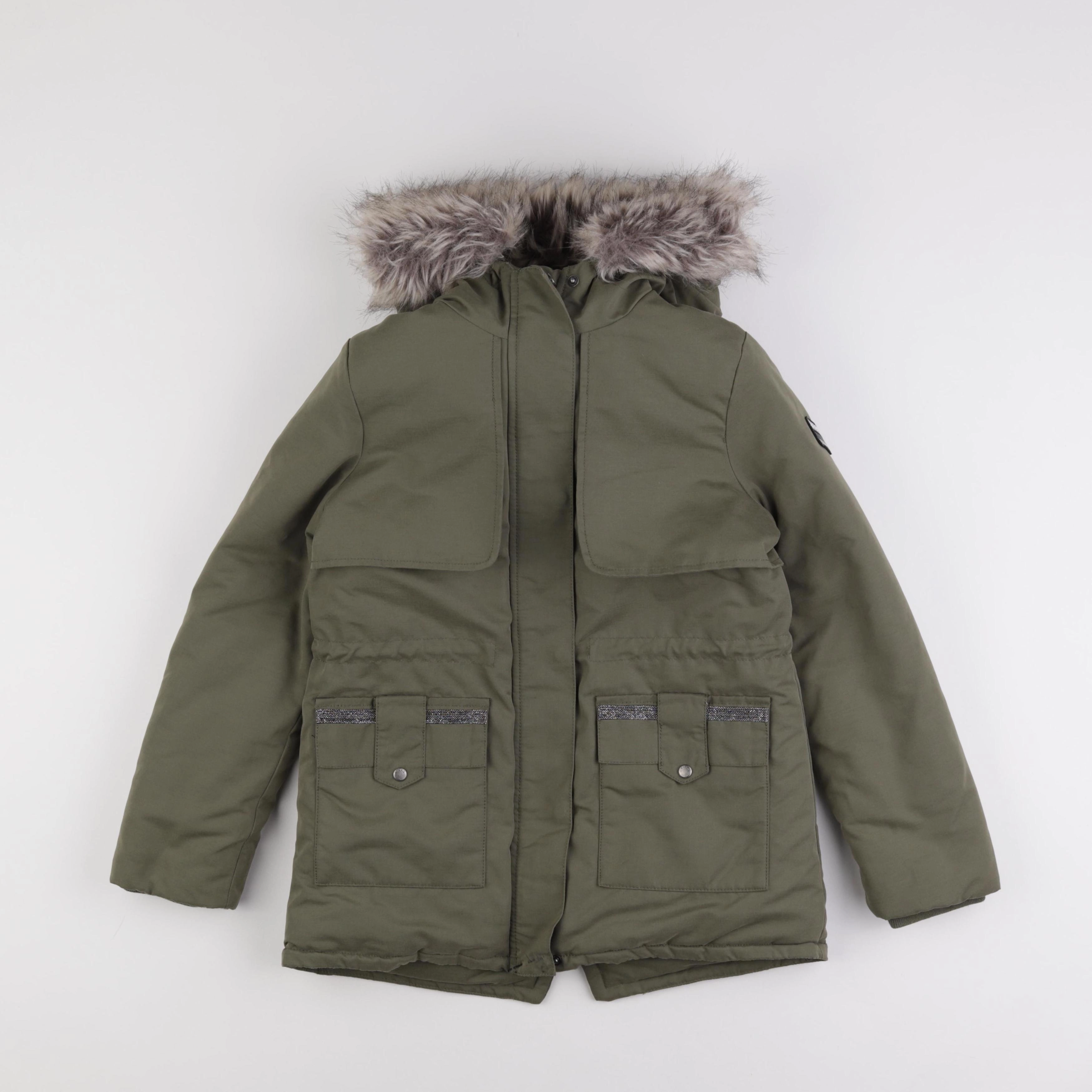 IKKS - manteau vert - 10 ans