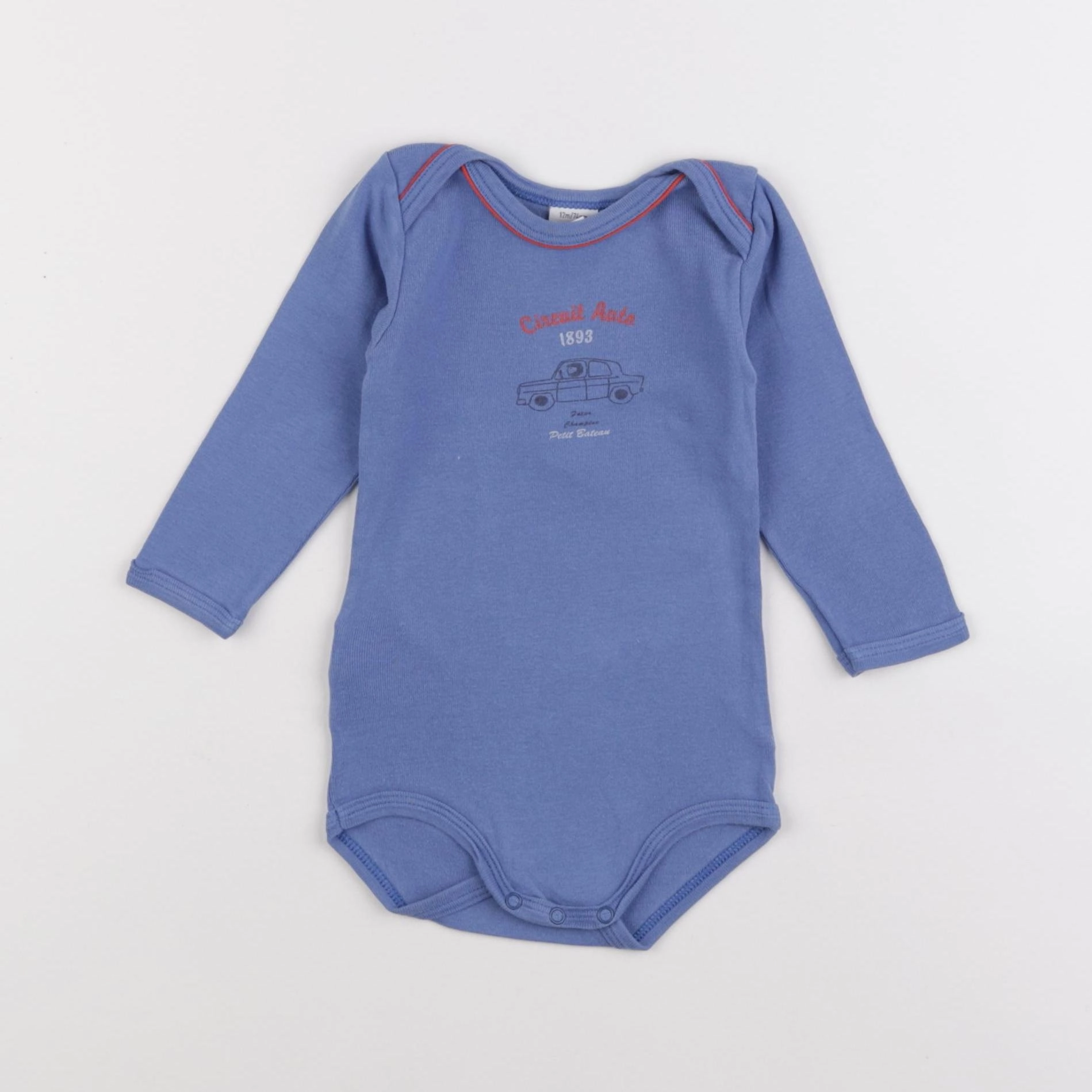 Petit Bateau - body bleu - 12 mois