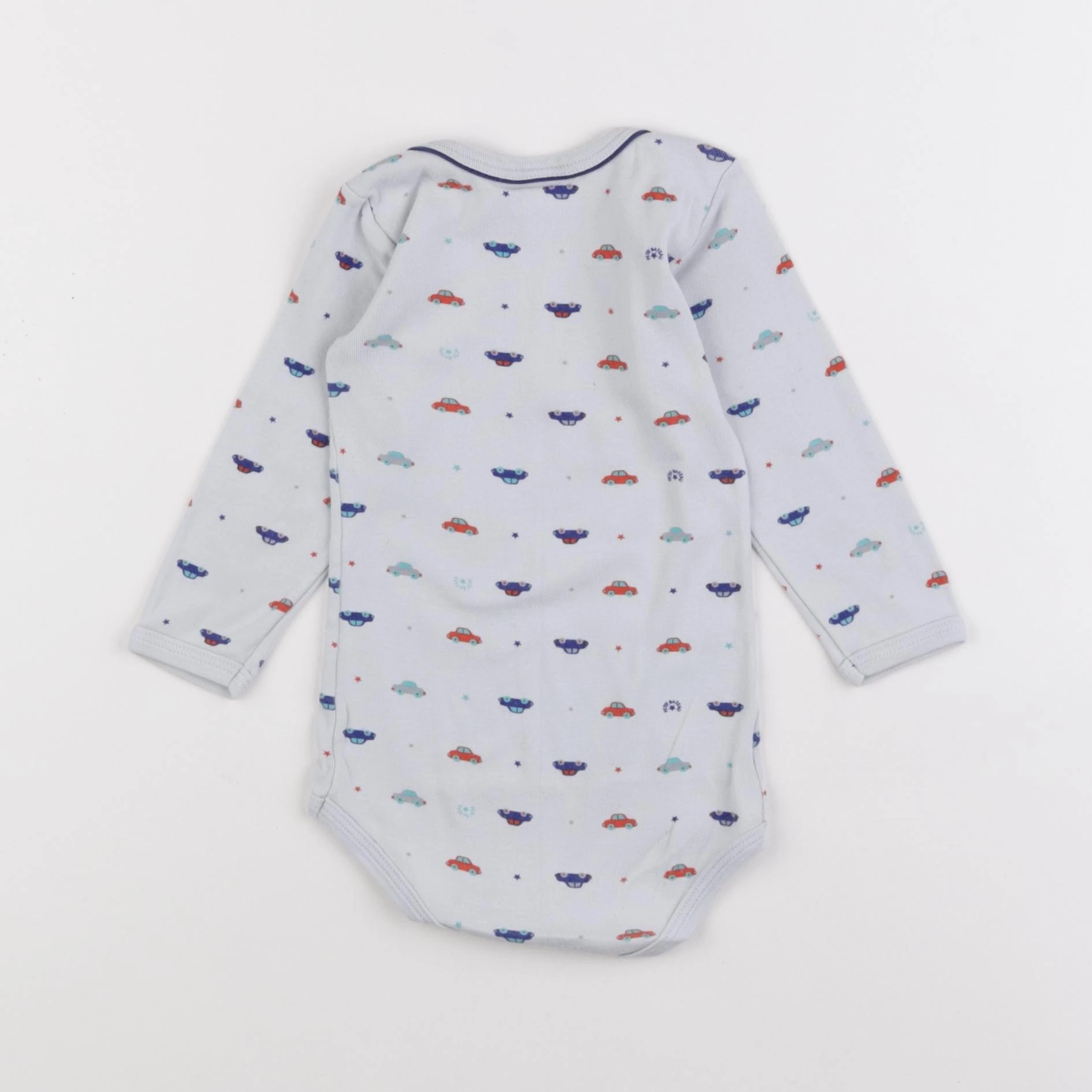 Petit Bateau - body gris - 12 mois
