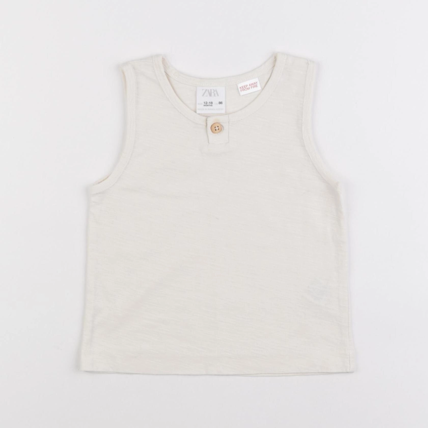 Zara - débardeur beige - 12/18 mois