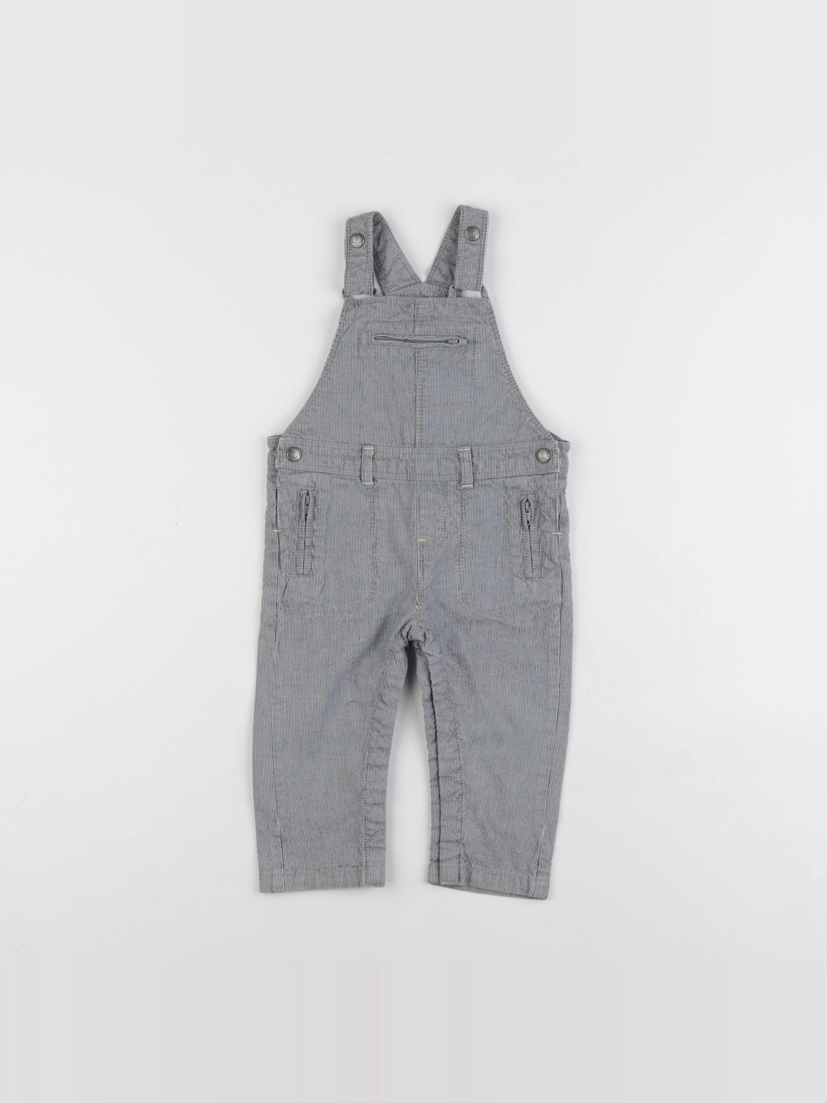 Vertbaudet - salopette gris - 12 mois