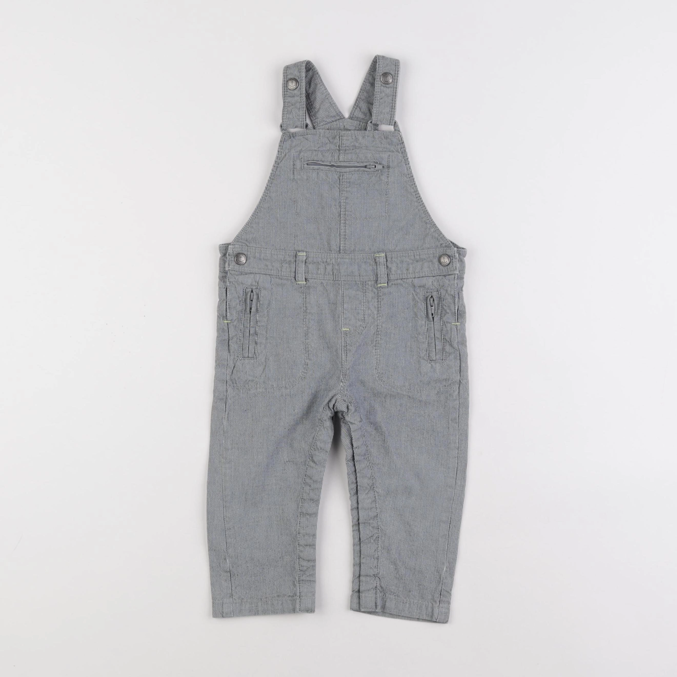 Vertbaudet - salopette gris - 12 mois