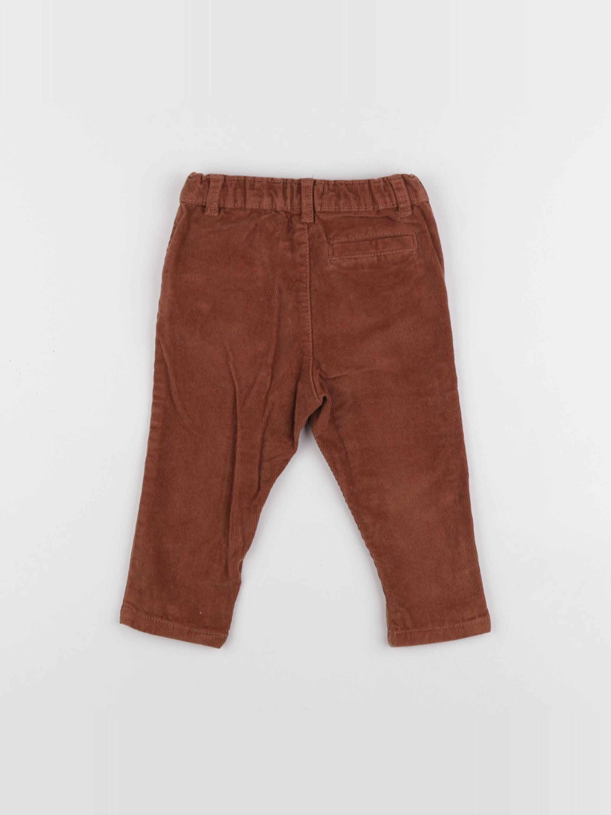 Vertbaudet - pantalon marron - 12 mois