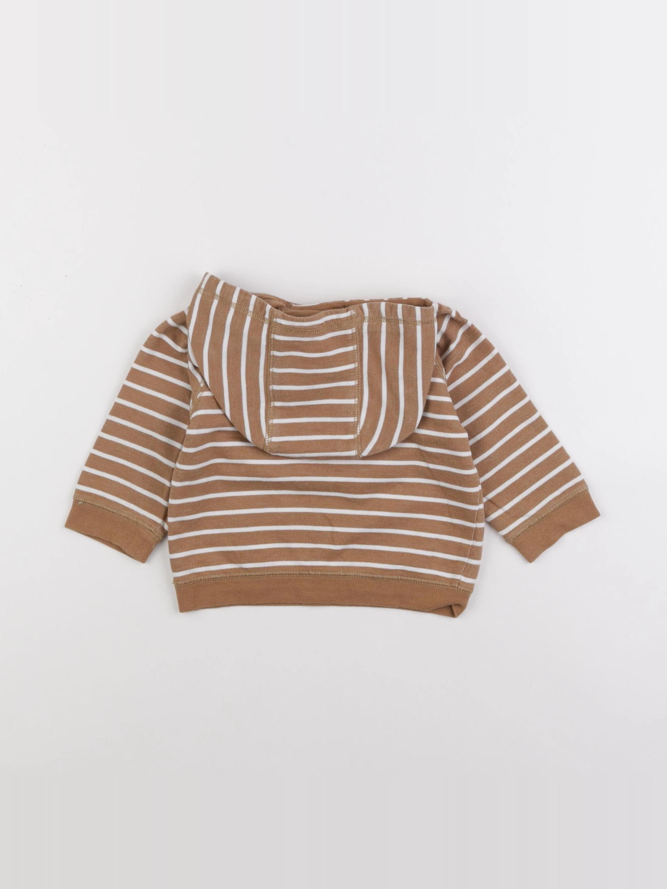 Vertbaudet - sweat marron - 12 mois