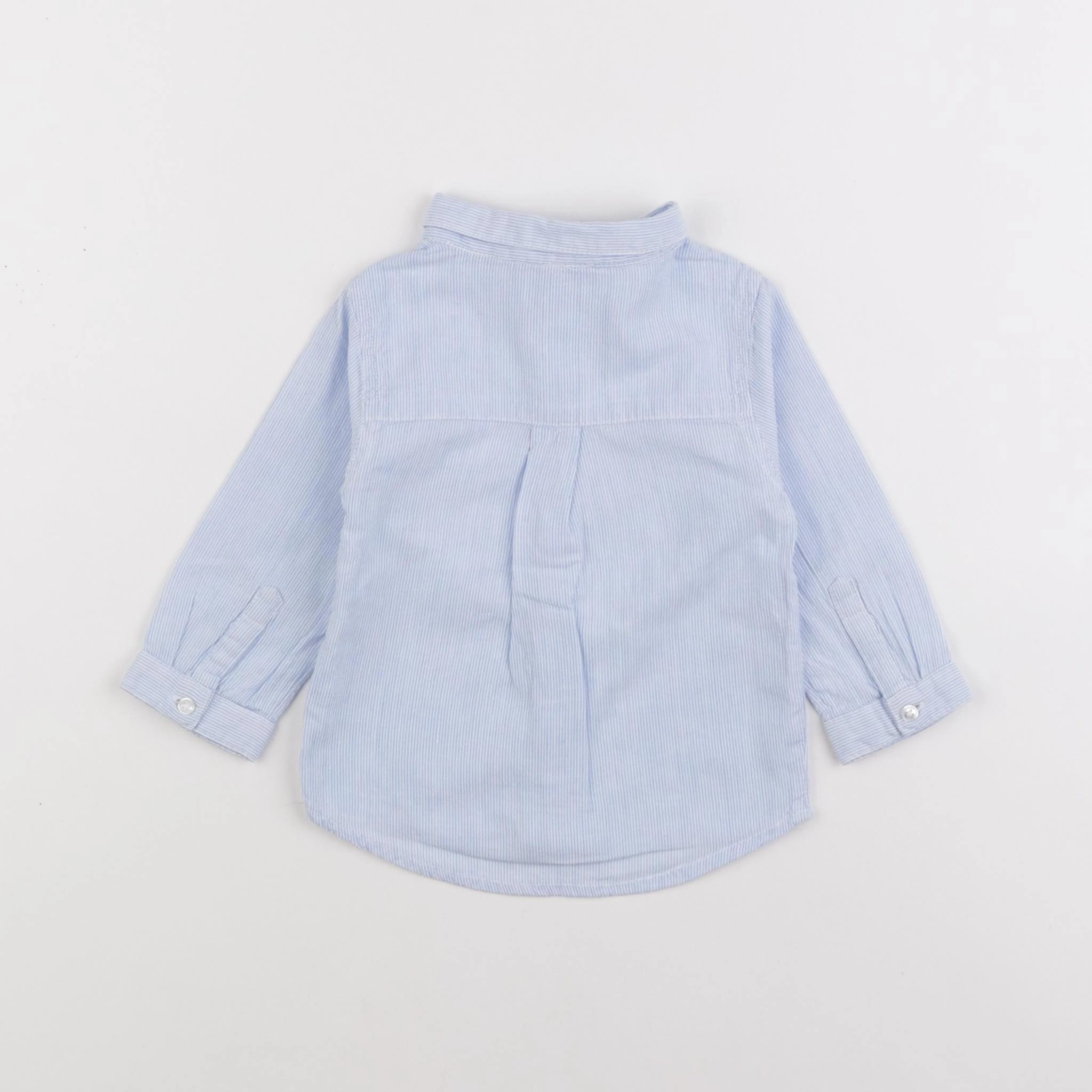 Vertbaudet - chemise bleu - 12 mois