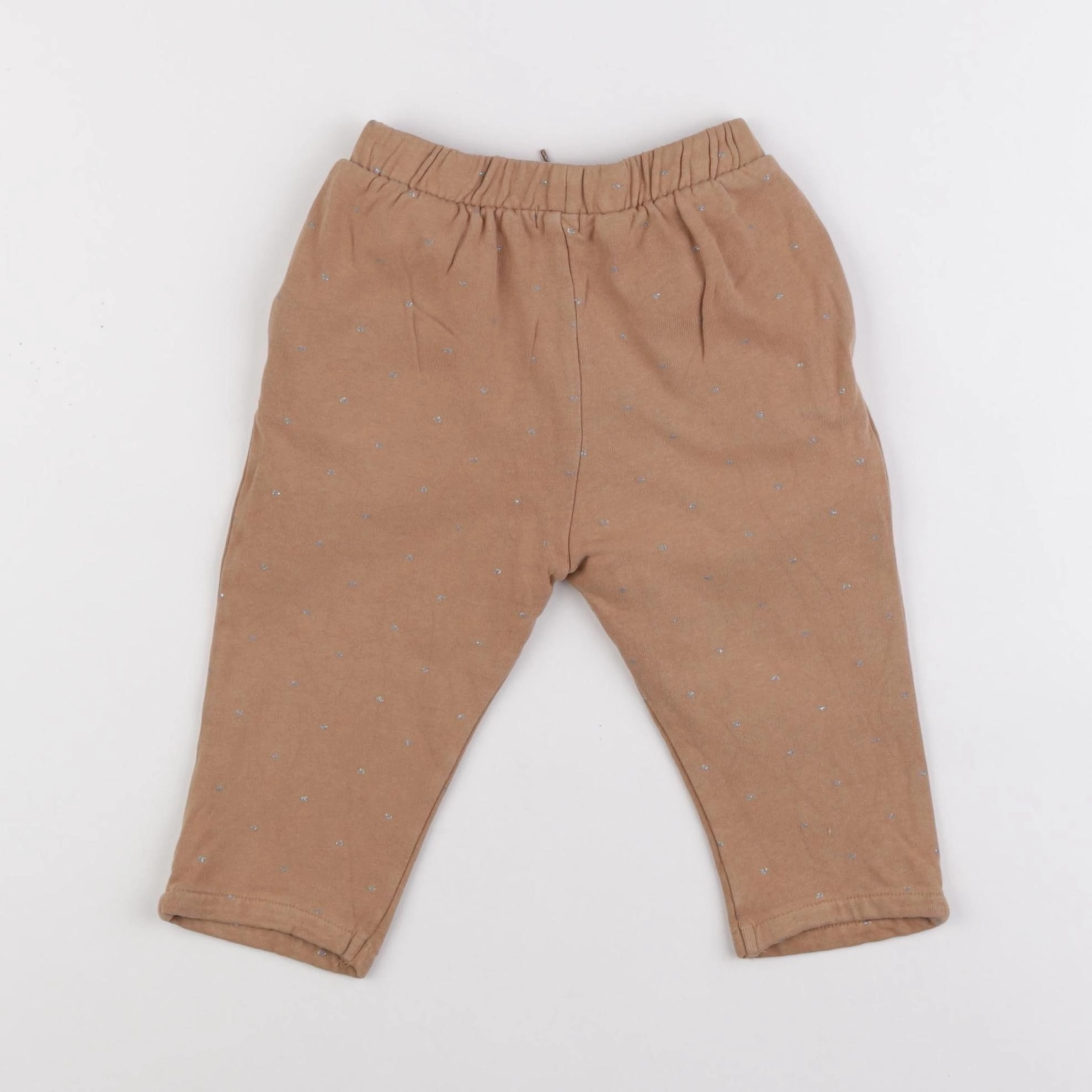 Vertbaudet - pantalon coton marron - 18 mois