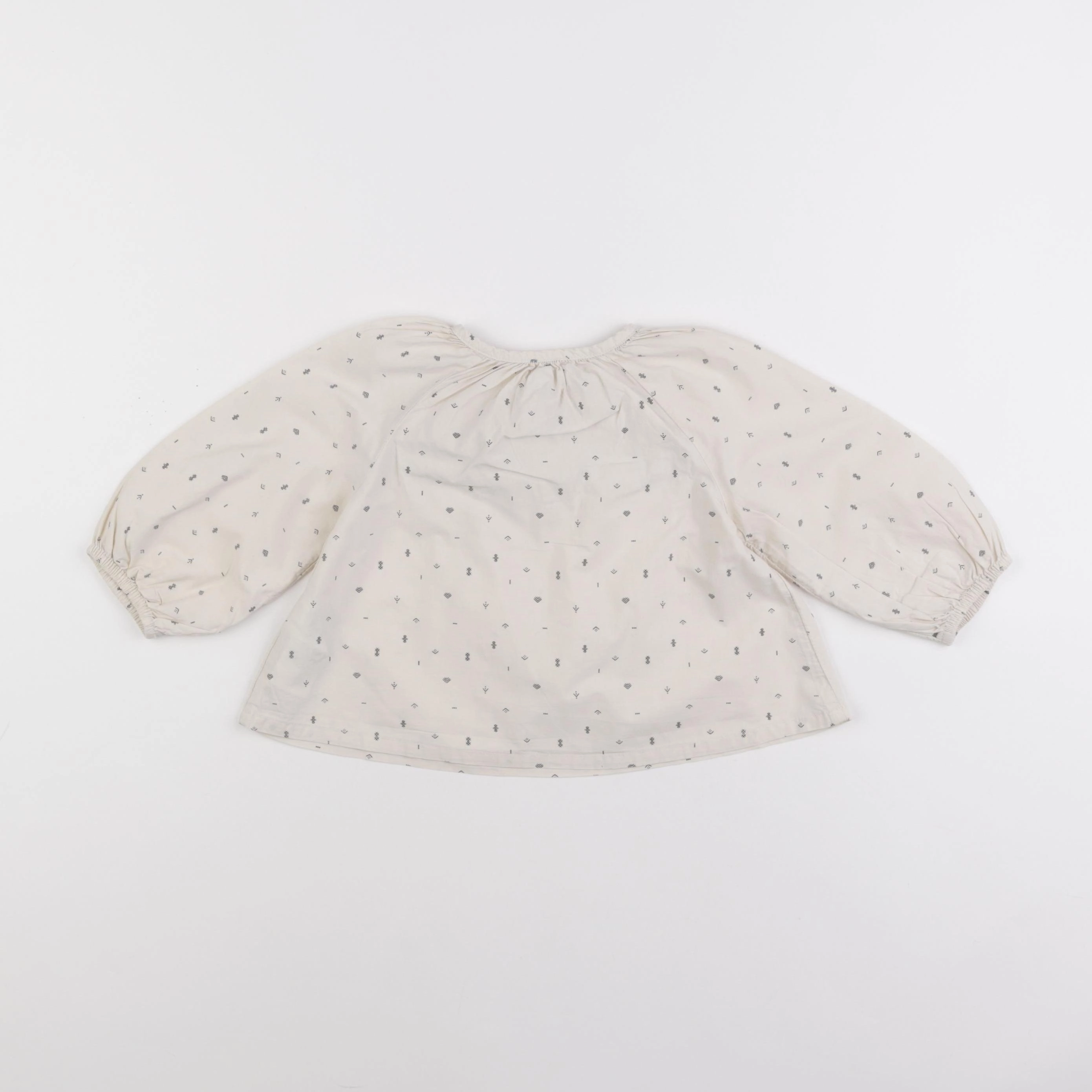 Vertbaudet - blouse coton beige - 18 mois