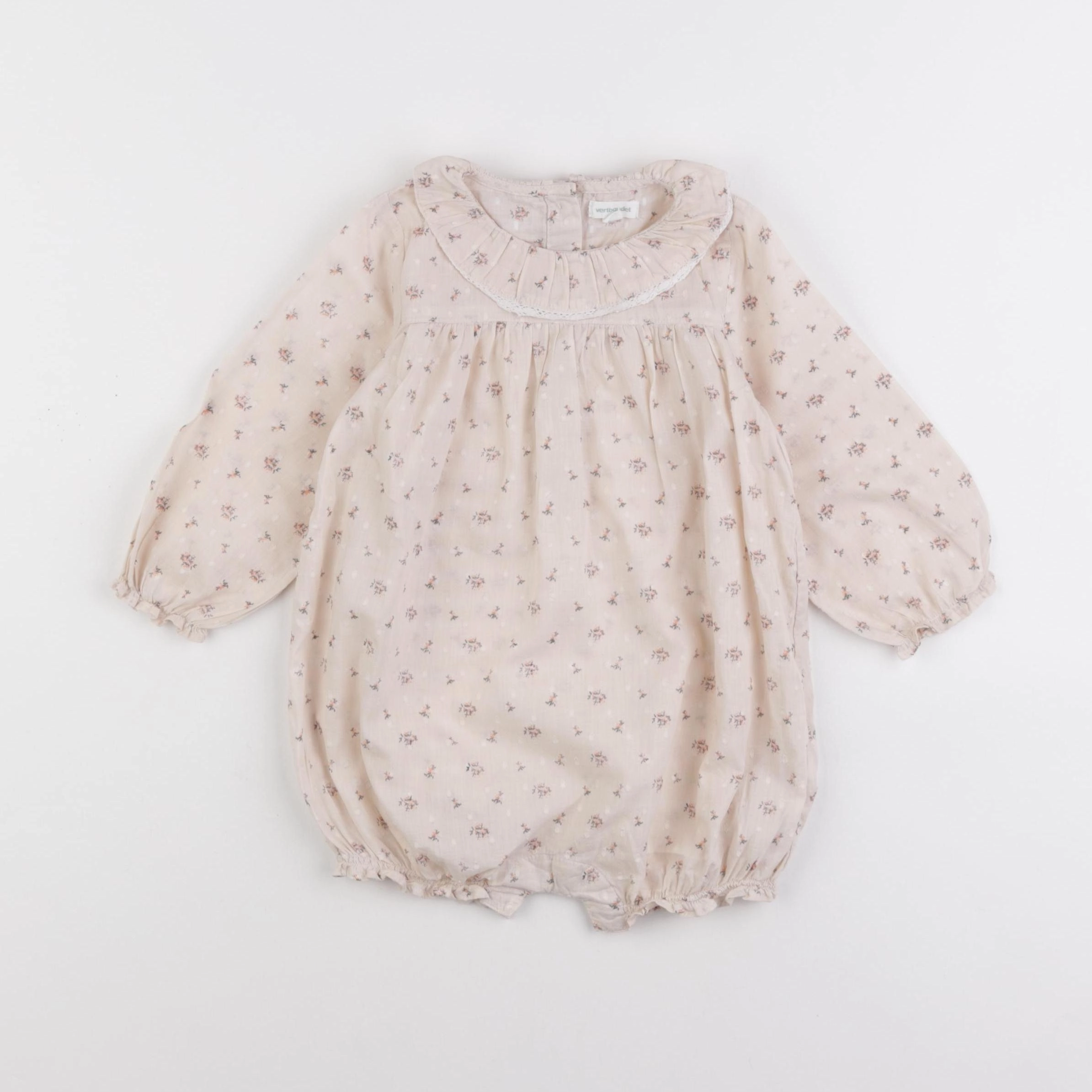 Vertbaudet - combinaison beige - 18 mois