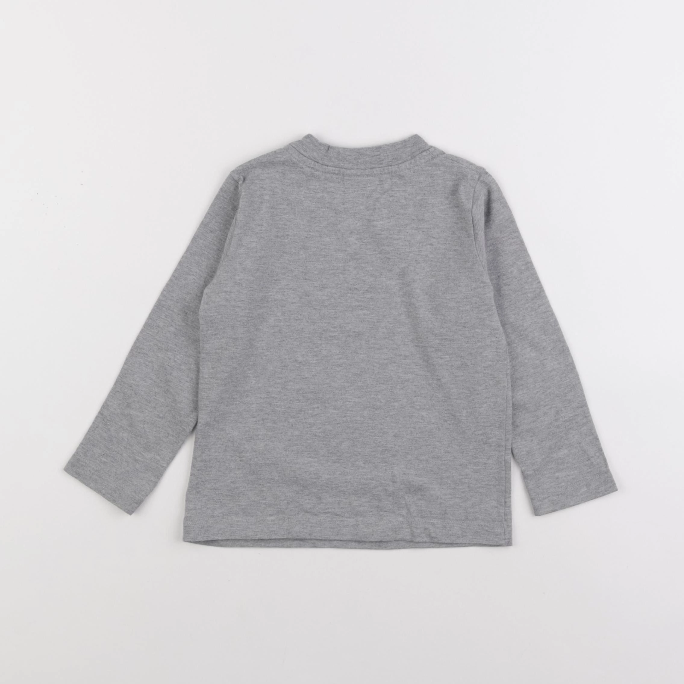 Petit Bateau - tee-shirt gris - 3 ans