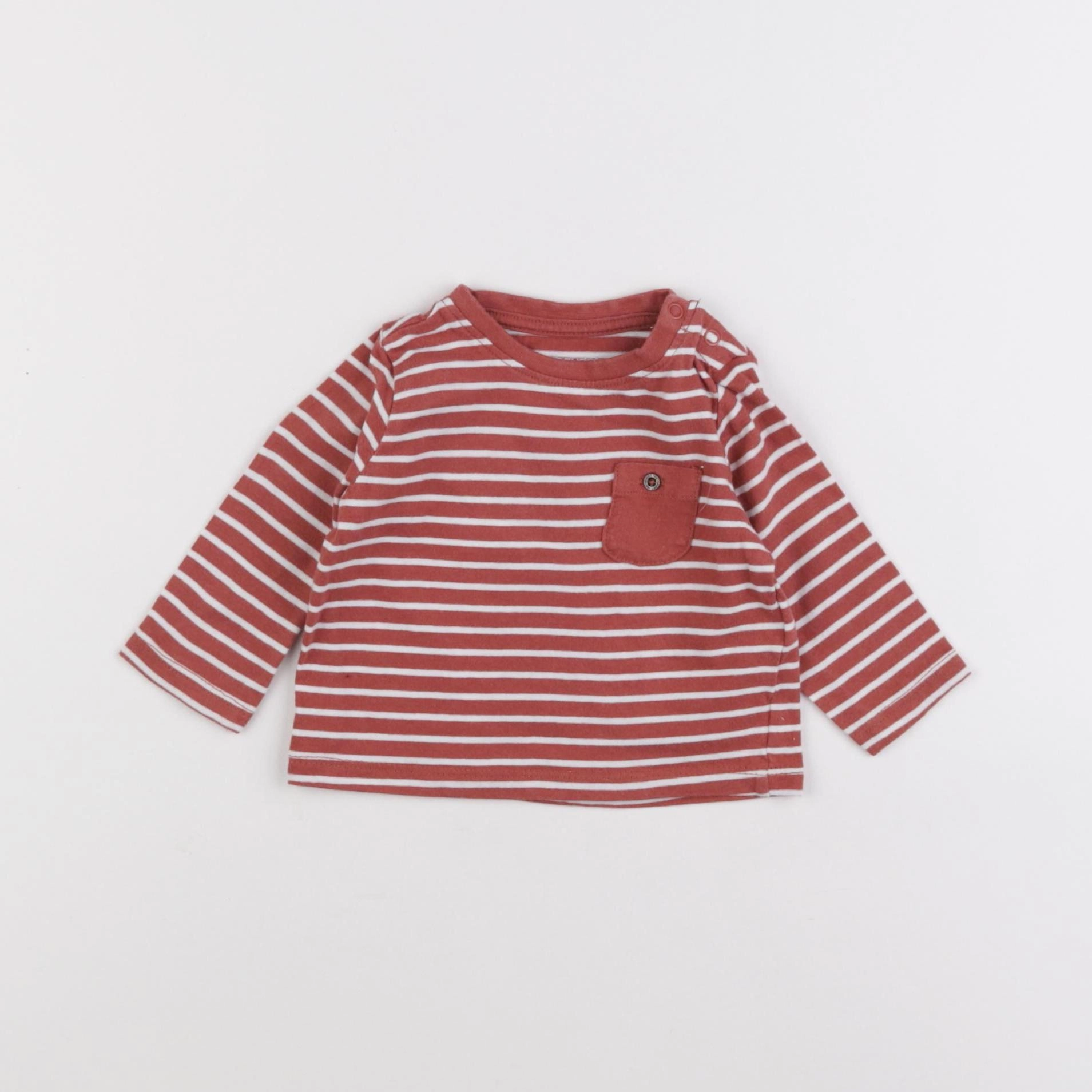 Vertbaudet - tee-shirt rouge - 3 mois