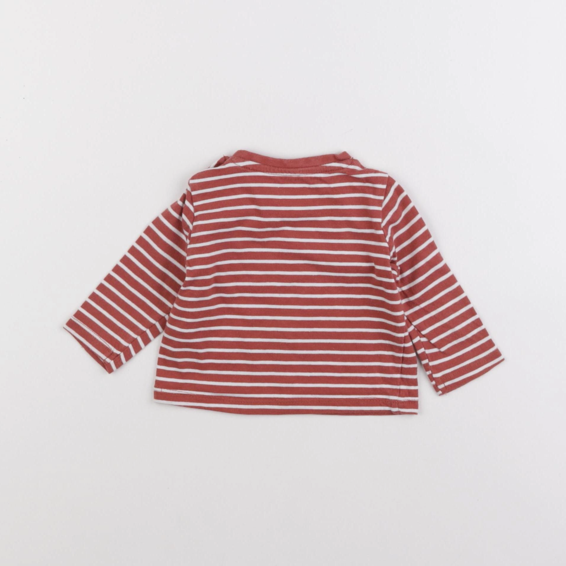 Vertbaudet - tee-shirt rouge - 3 mois