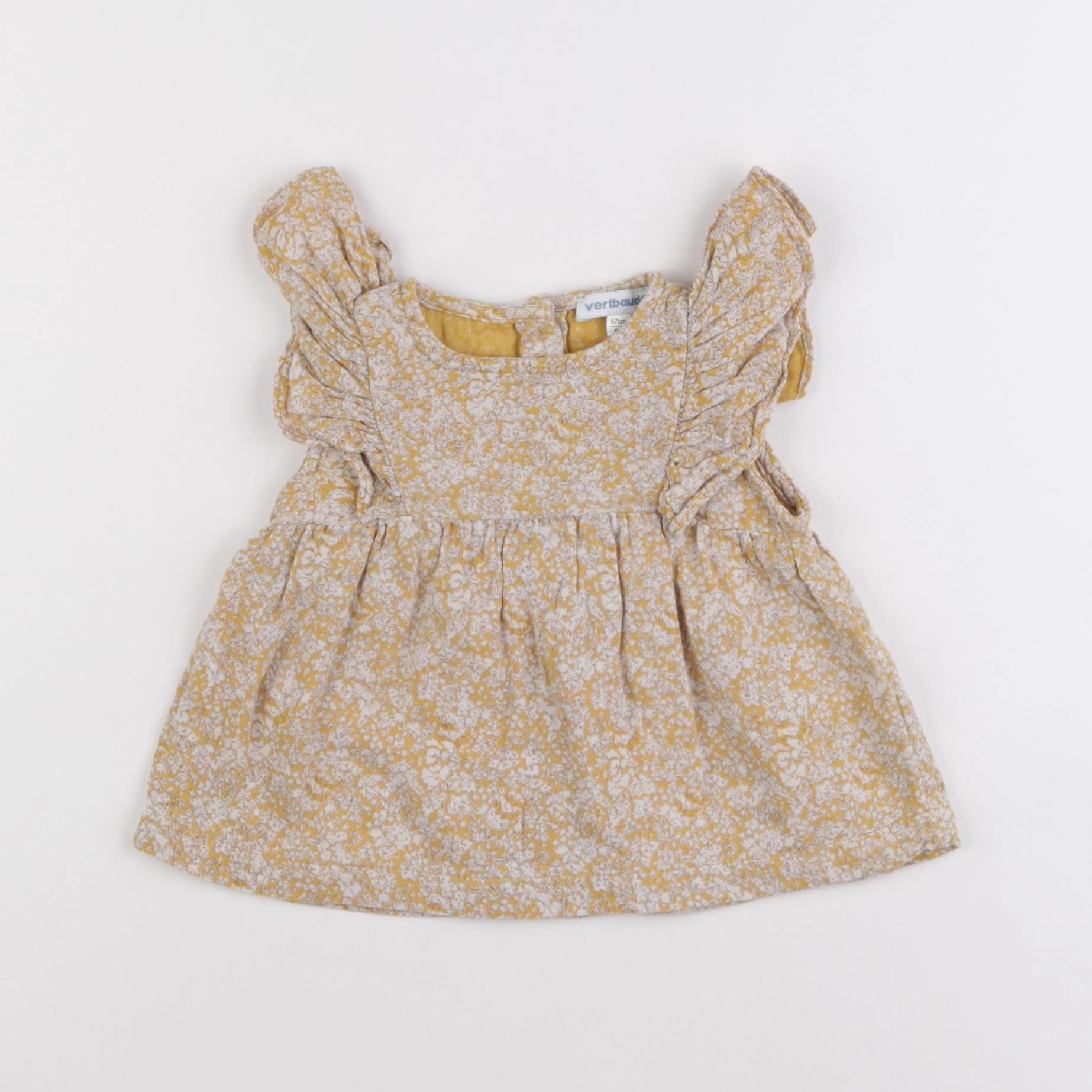 Vertbaudet - blouse jaune - 6 mois