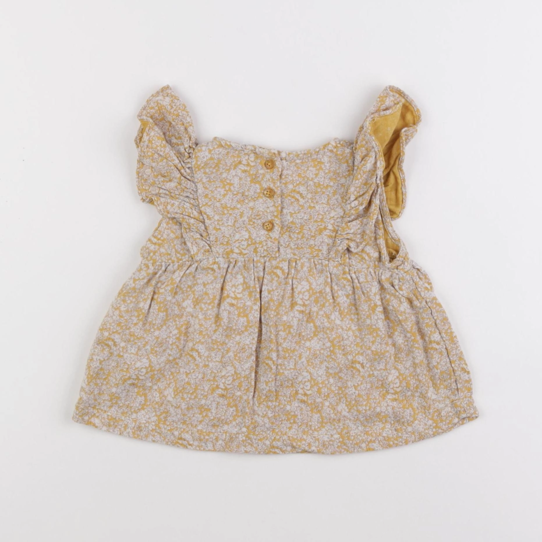 Vertbaudet - blouse jaune - 6 mois