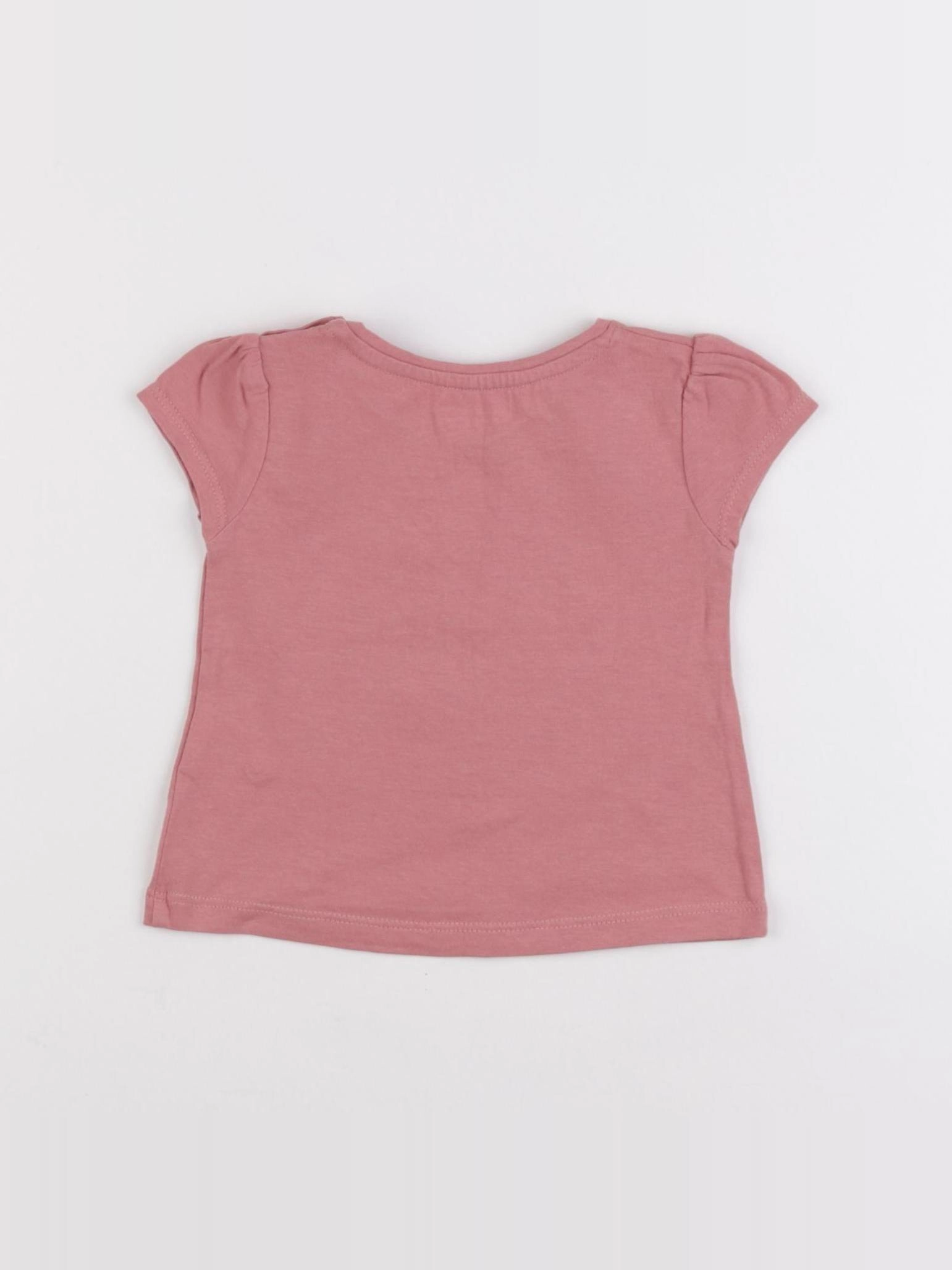 Vertbaudet - tee-shirt rose - 6 mois