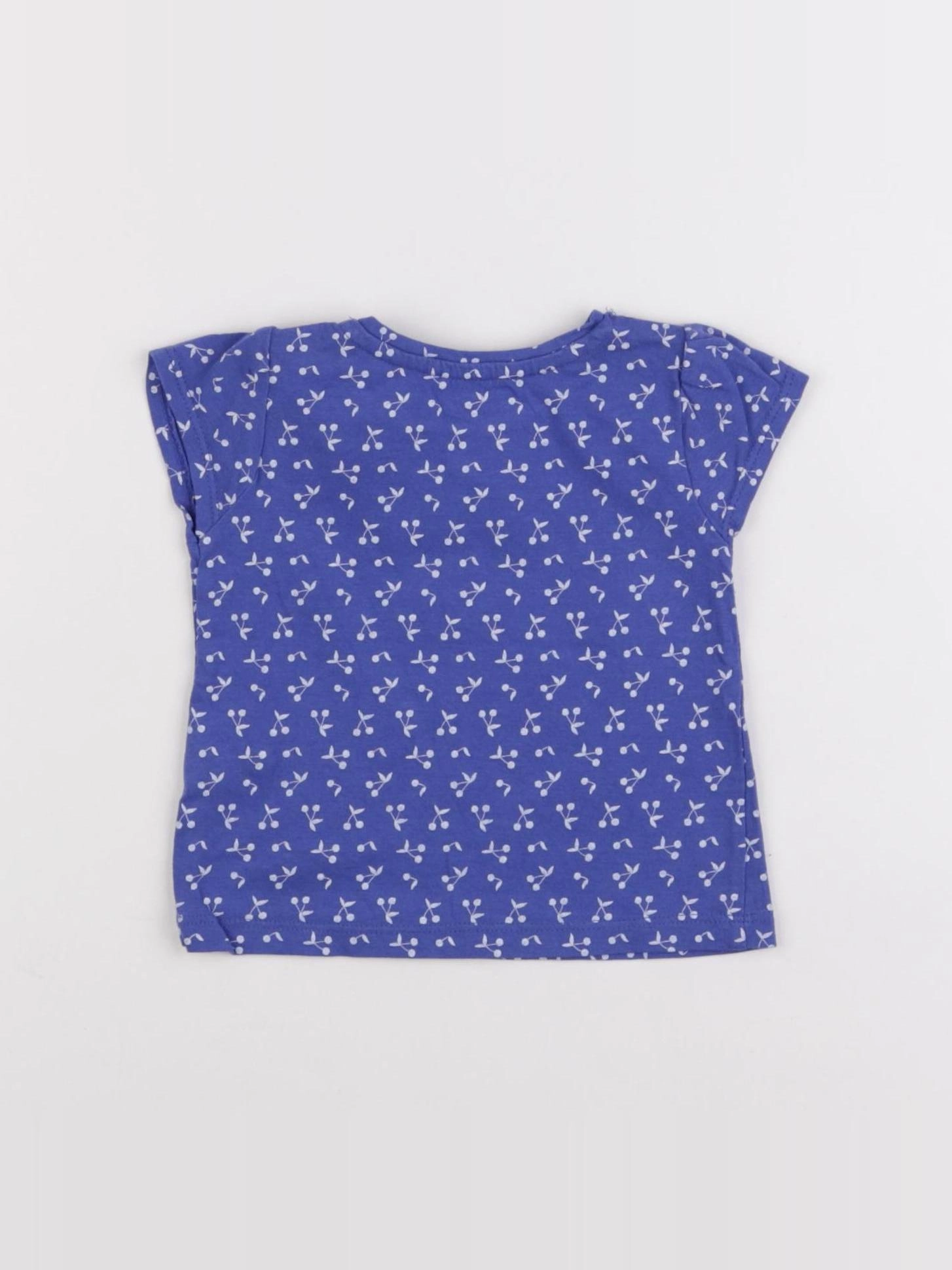 Vertbaudet - tee-shirt bleu - 6 mois