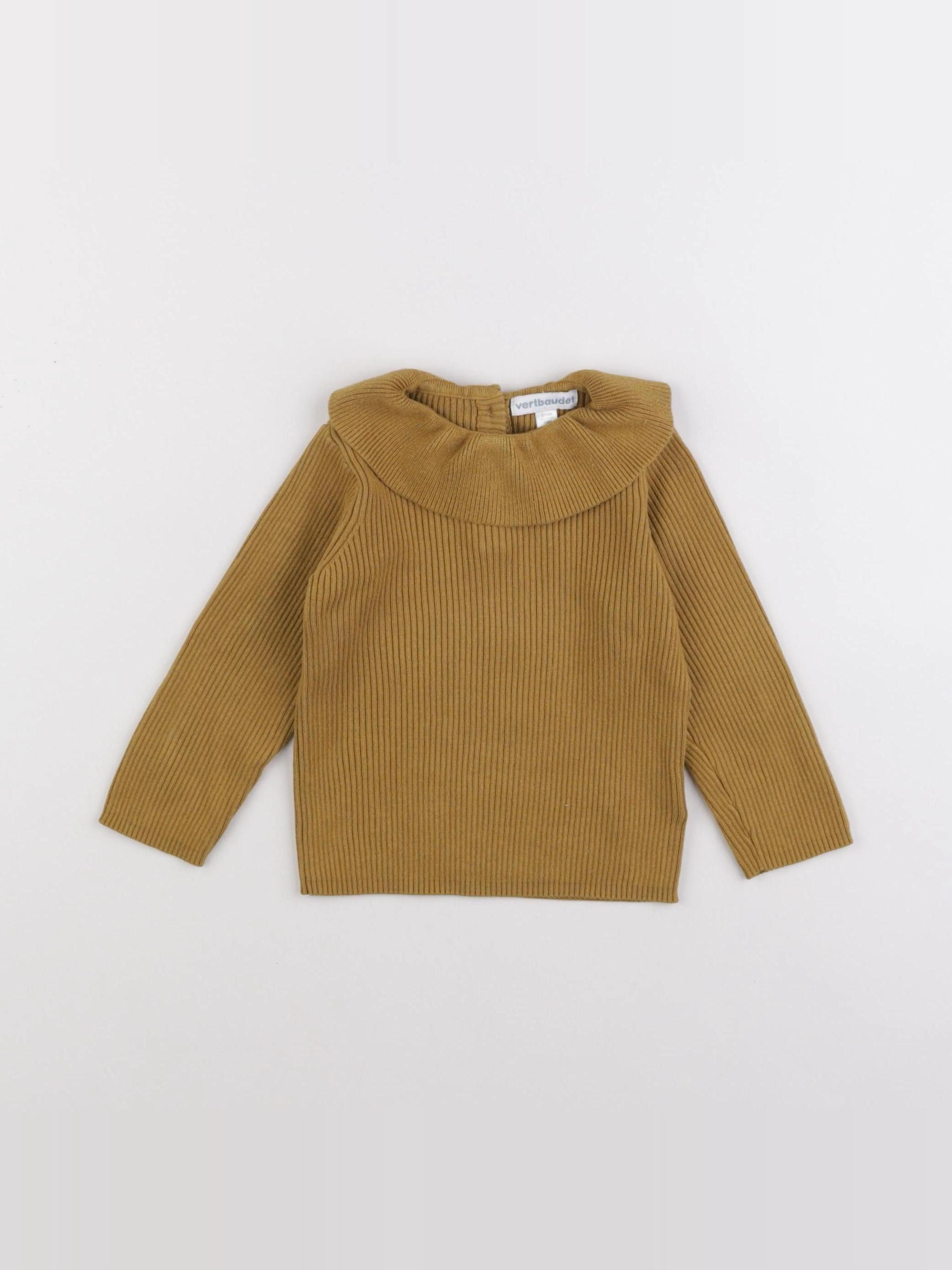 Vertbaudet - pull jaune - 18 mois