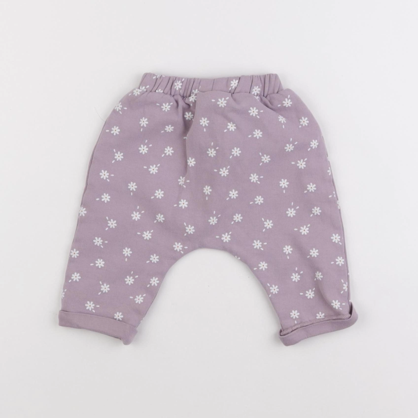 Vertbaudet - sarouel violet - 3 mois