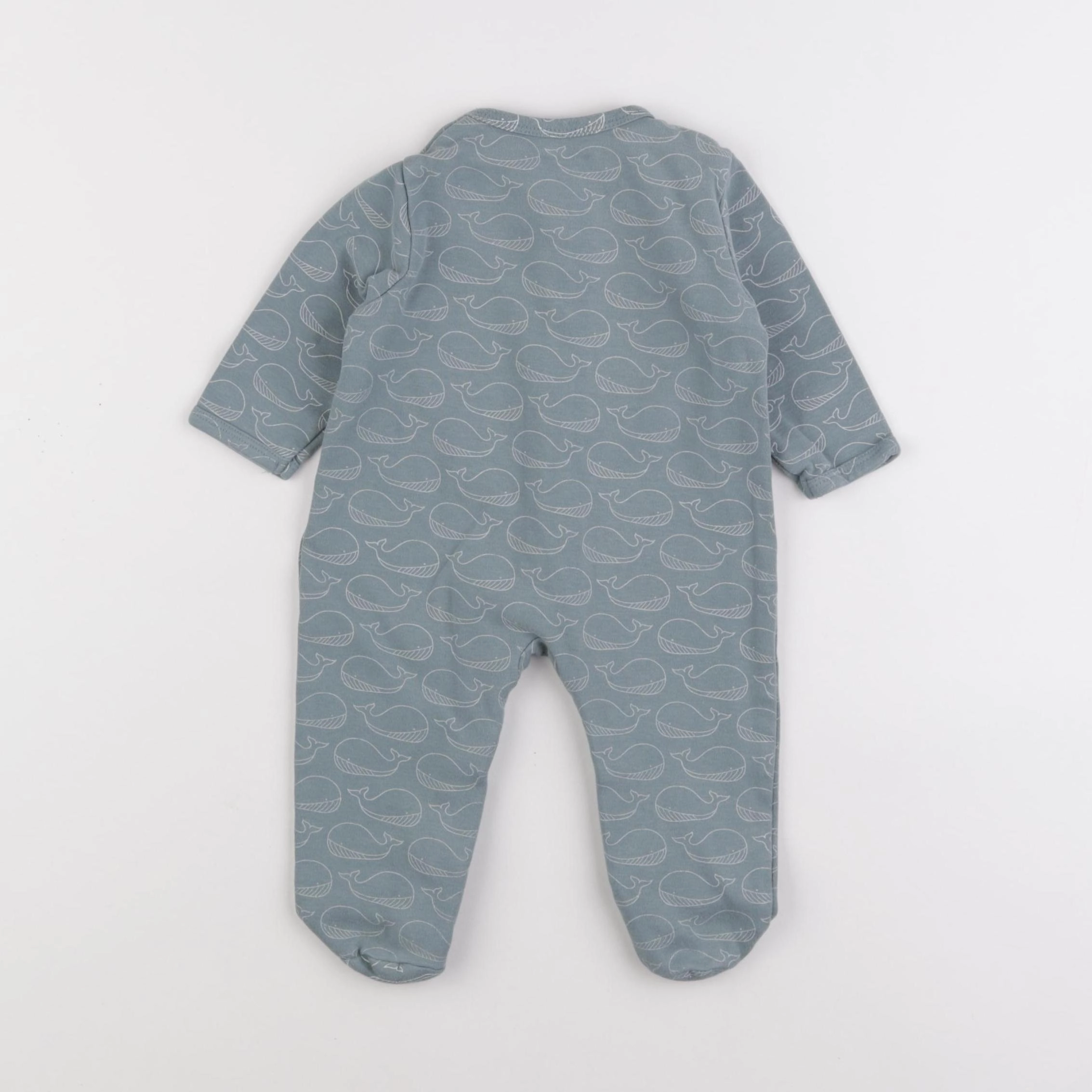 Vertbaudet - pyjama coton vert - 9 mois