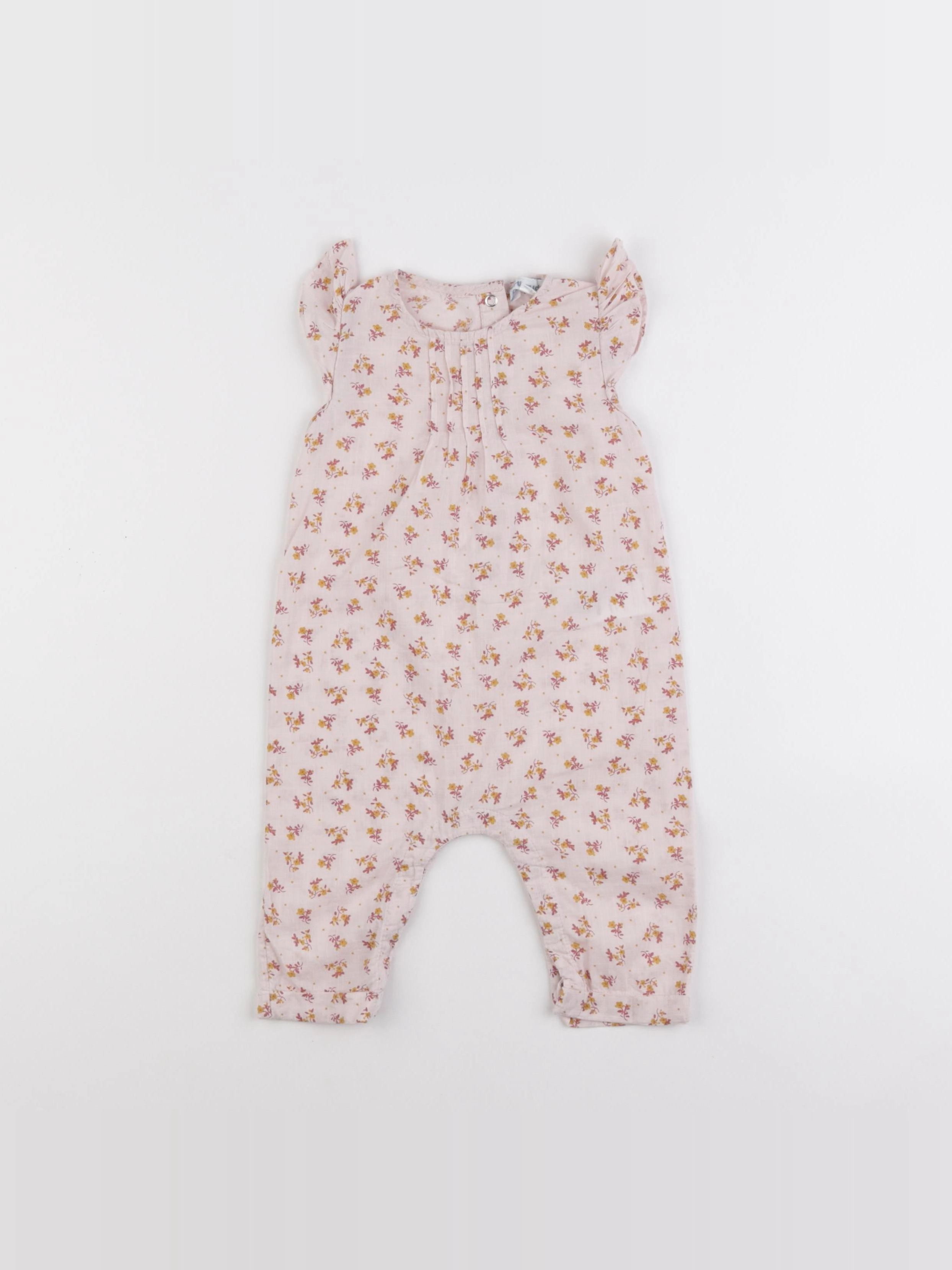 Vertbaudet - combinaison rose - 9 mois