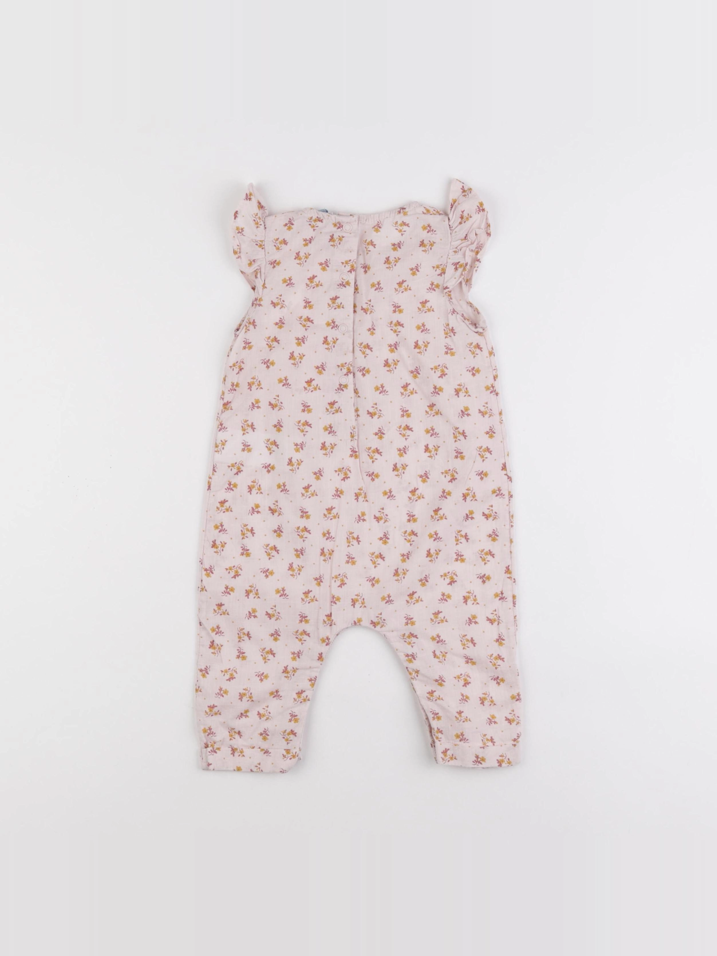 Vertbaudet - combinaison rose - 9 mois